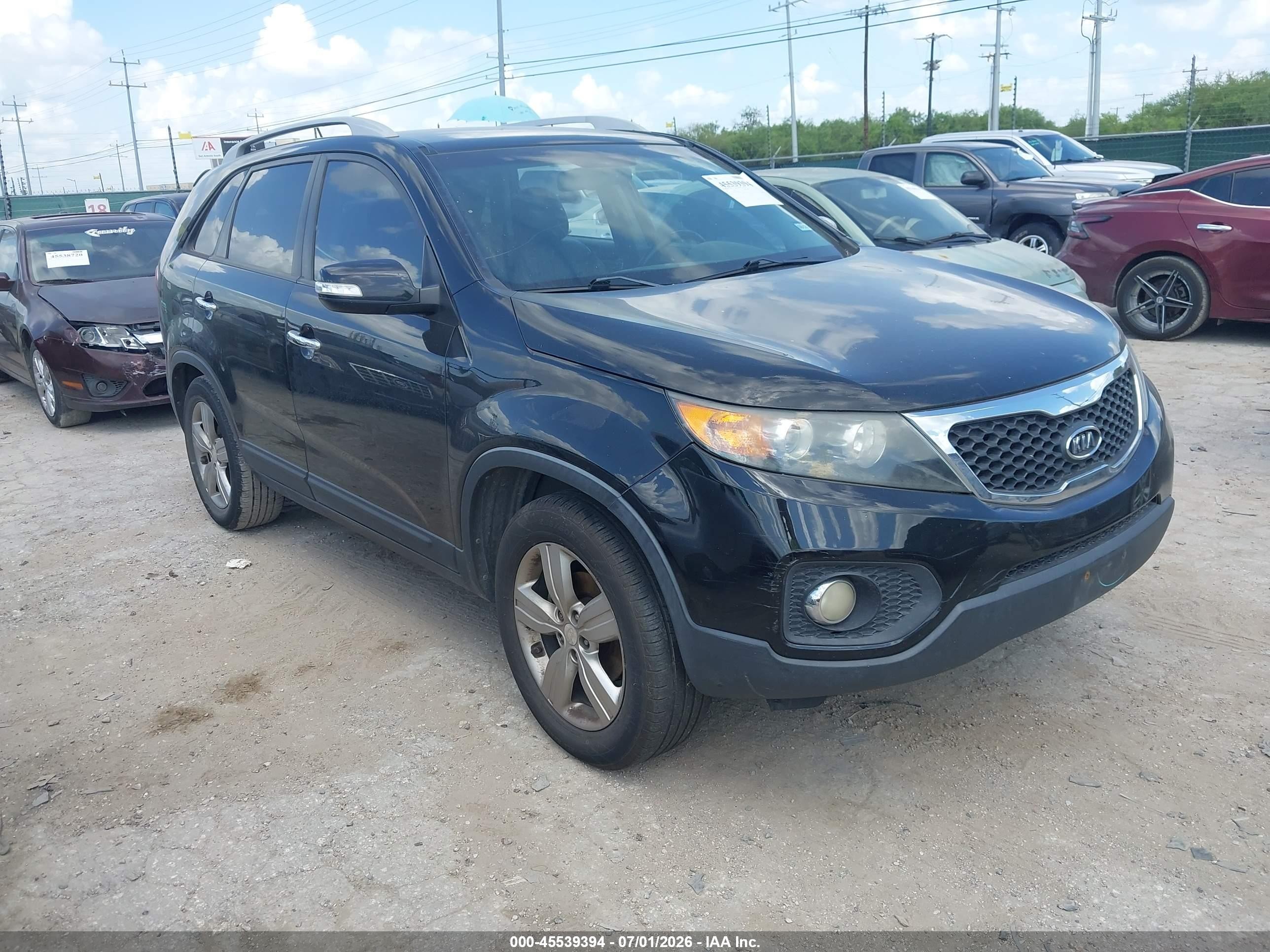 2013 Kia Sorento Ex V6 Черный vin: 5XYKU4A26DG410726