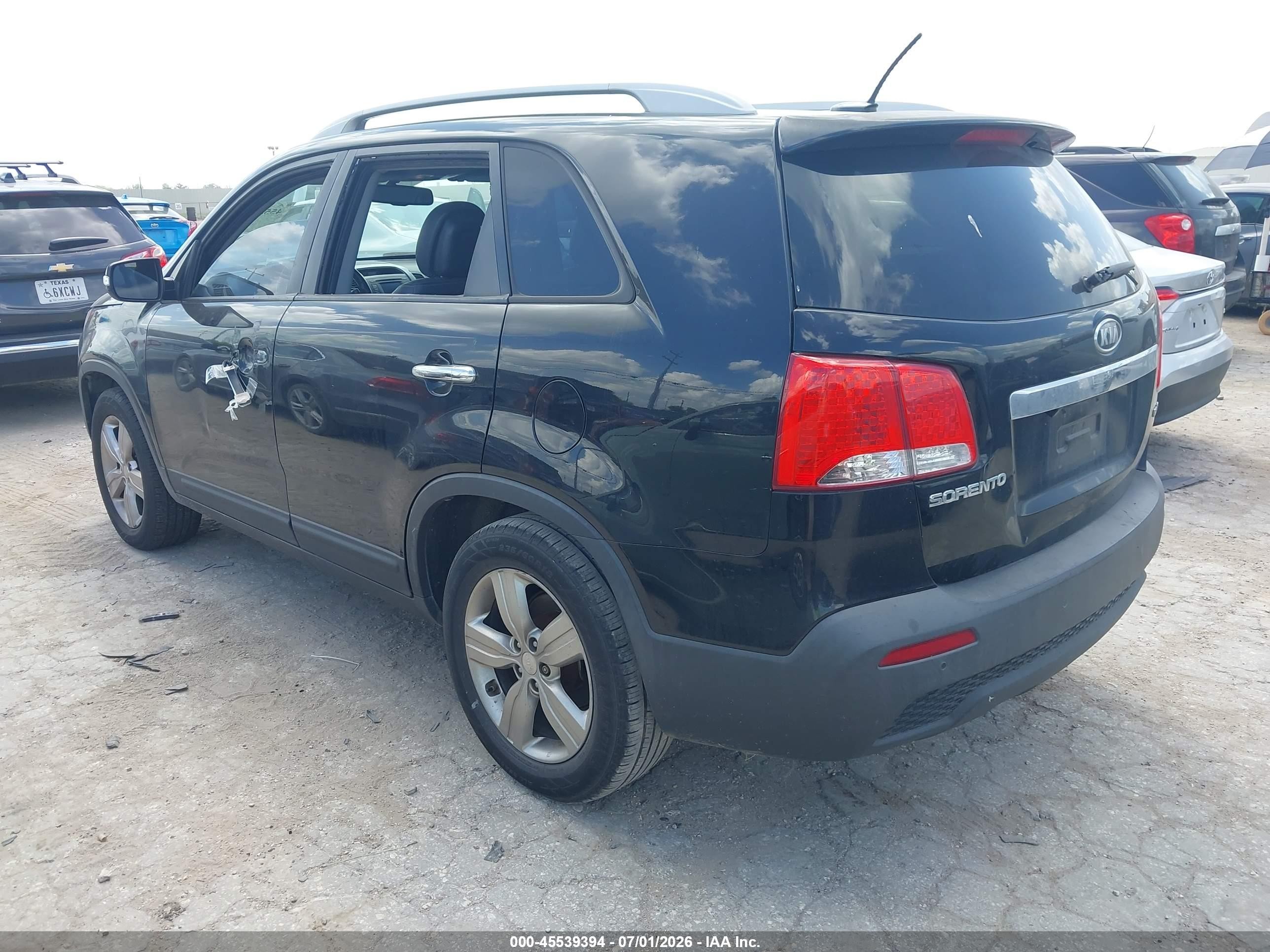 2013 Kia Sorento Ex V6 Черный vin: 5XYKU4A26DG410726