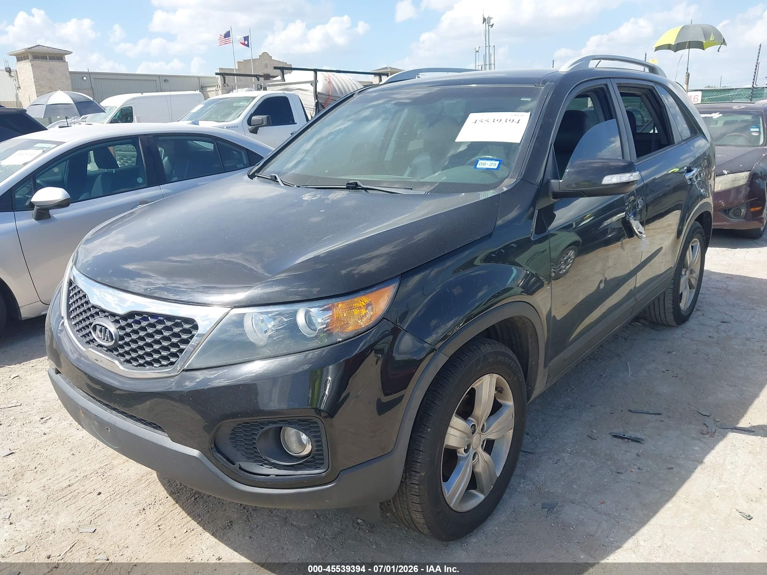 2013 Kia Sorento Ex V6 Черный vin: 5XYKU4A26DG410726