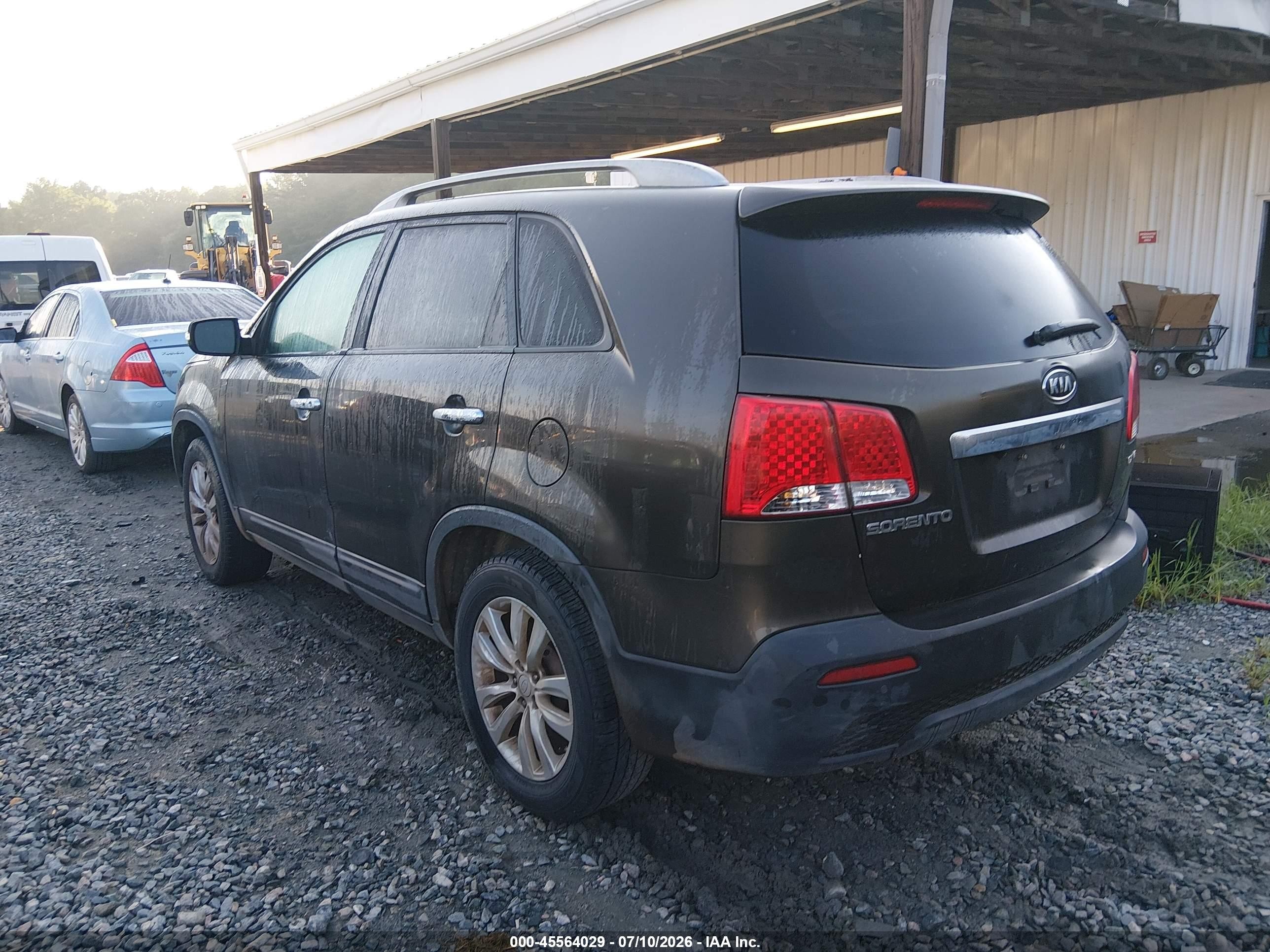 2011 Kia Sorento Ex V6 Black vin: 5XYKU4A27BG114417