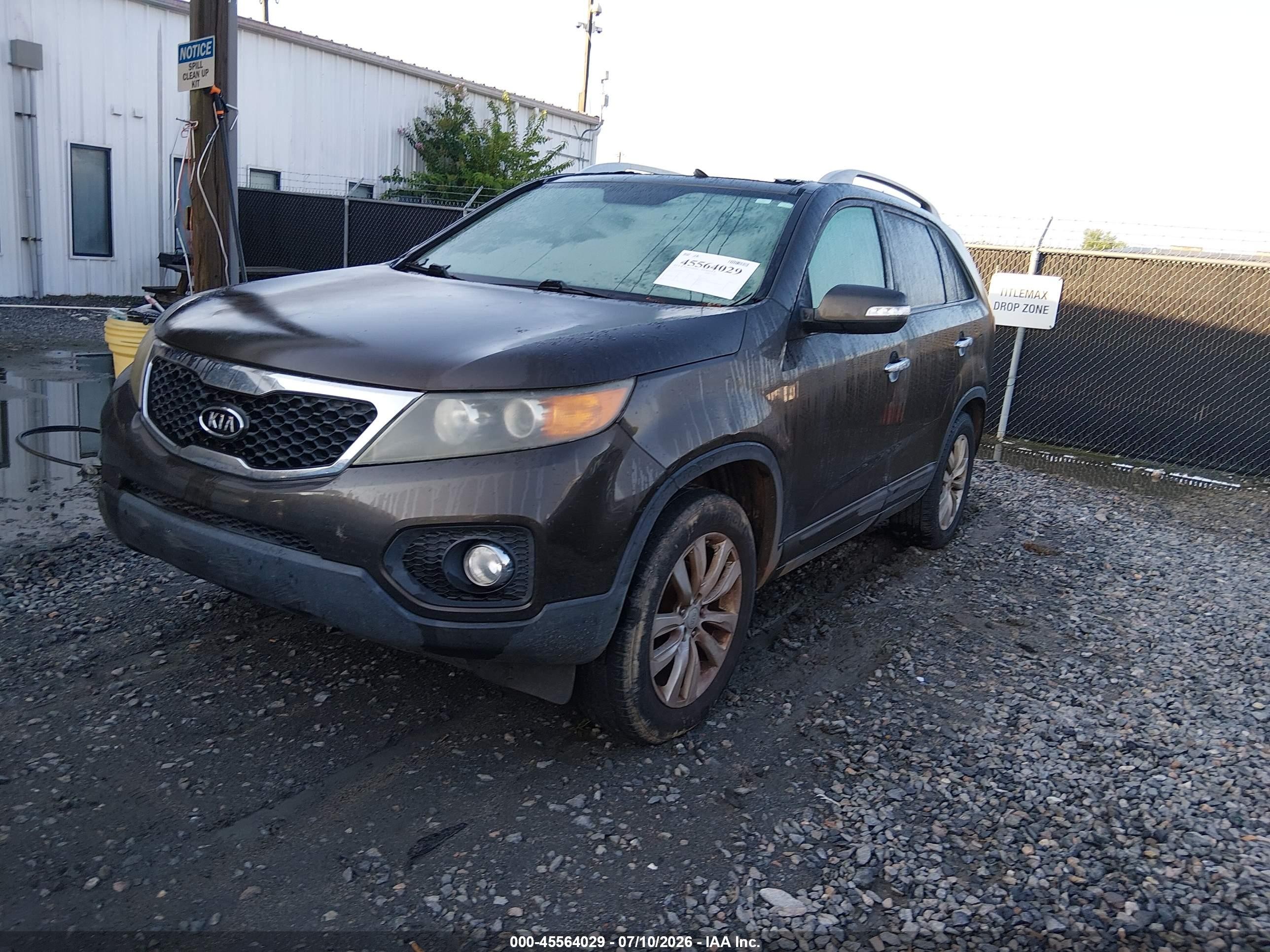 2011 Kia Sorento Ex V6 Black vin: 5XYKU4A27BG114417