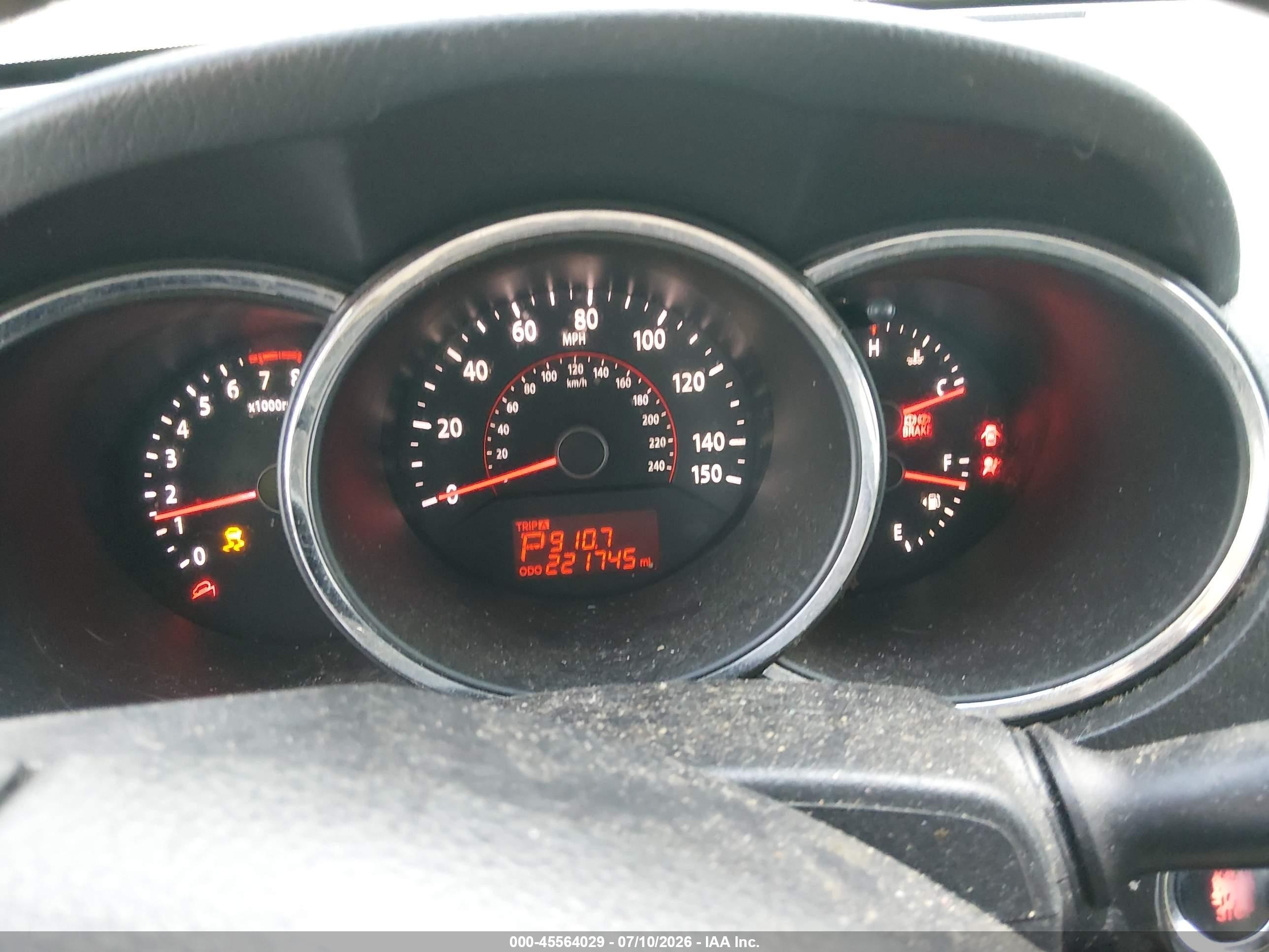 2011 Kia Sorento Ex V6 Black vin: 5XYKU4A27BG114417