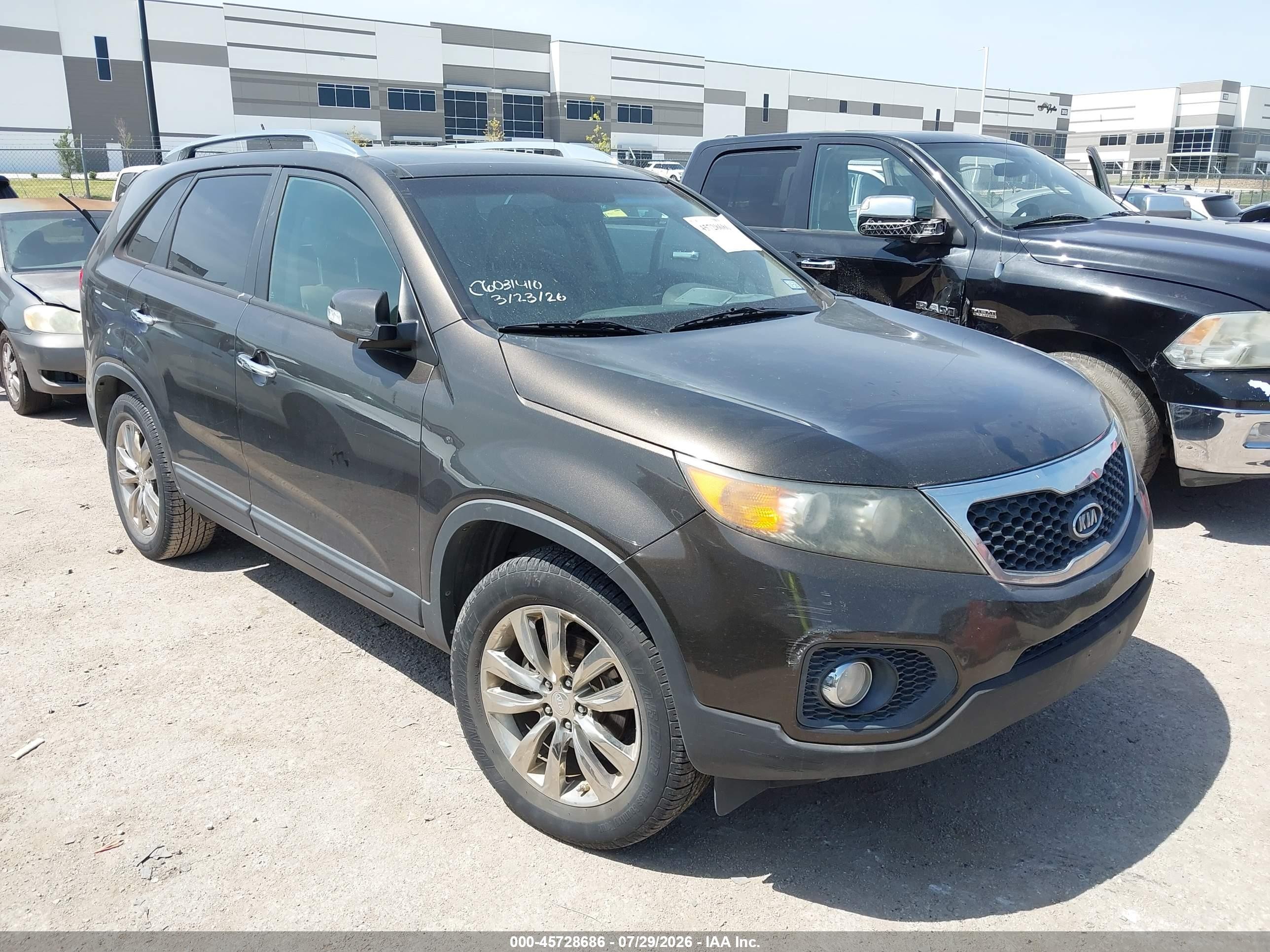 2011 Kia Sorento Ex V6 Brown vin: 5XYKU4A29BG132286