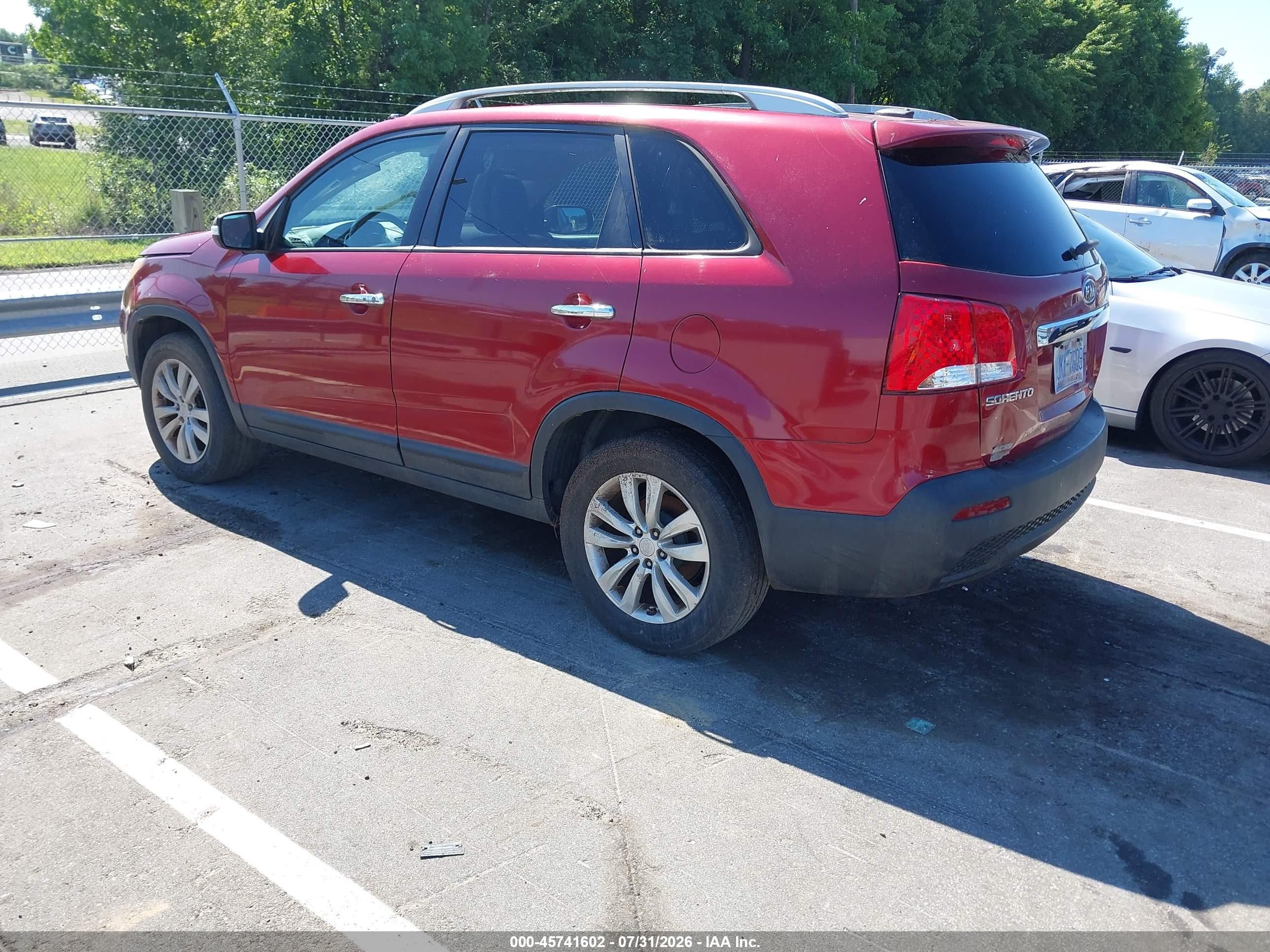 2011 Kia Sorento Ex V6 Red vin: 5XYKU4A2XBG037882