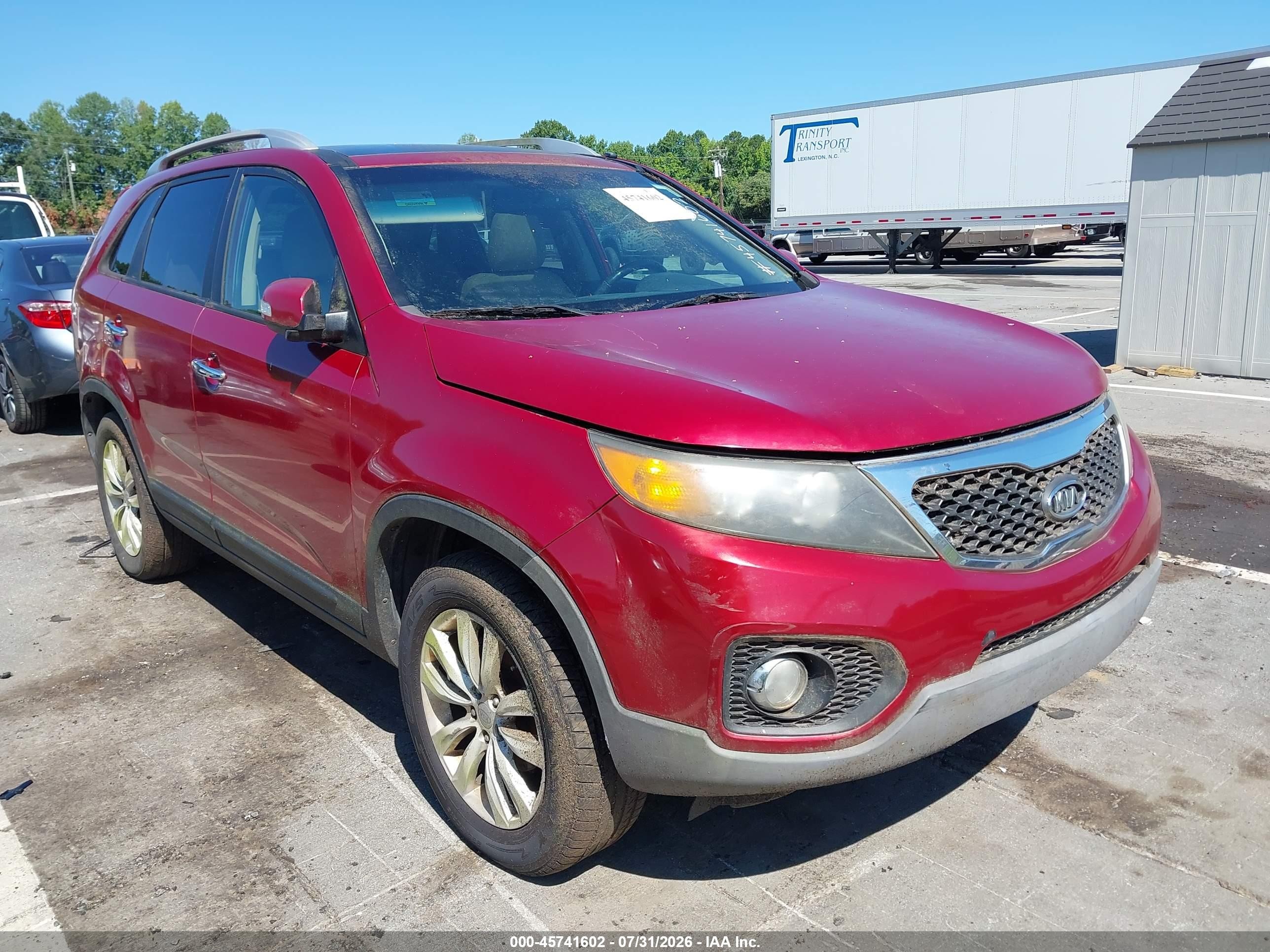 2011 Kia Sorento Ex V6 Red vin: 5XYKU4A2XBG037882