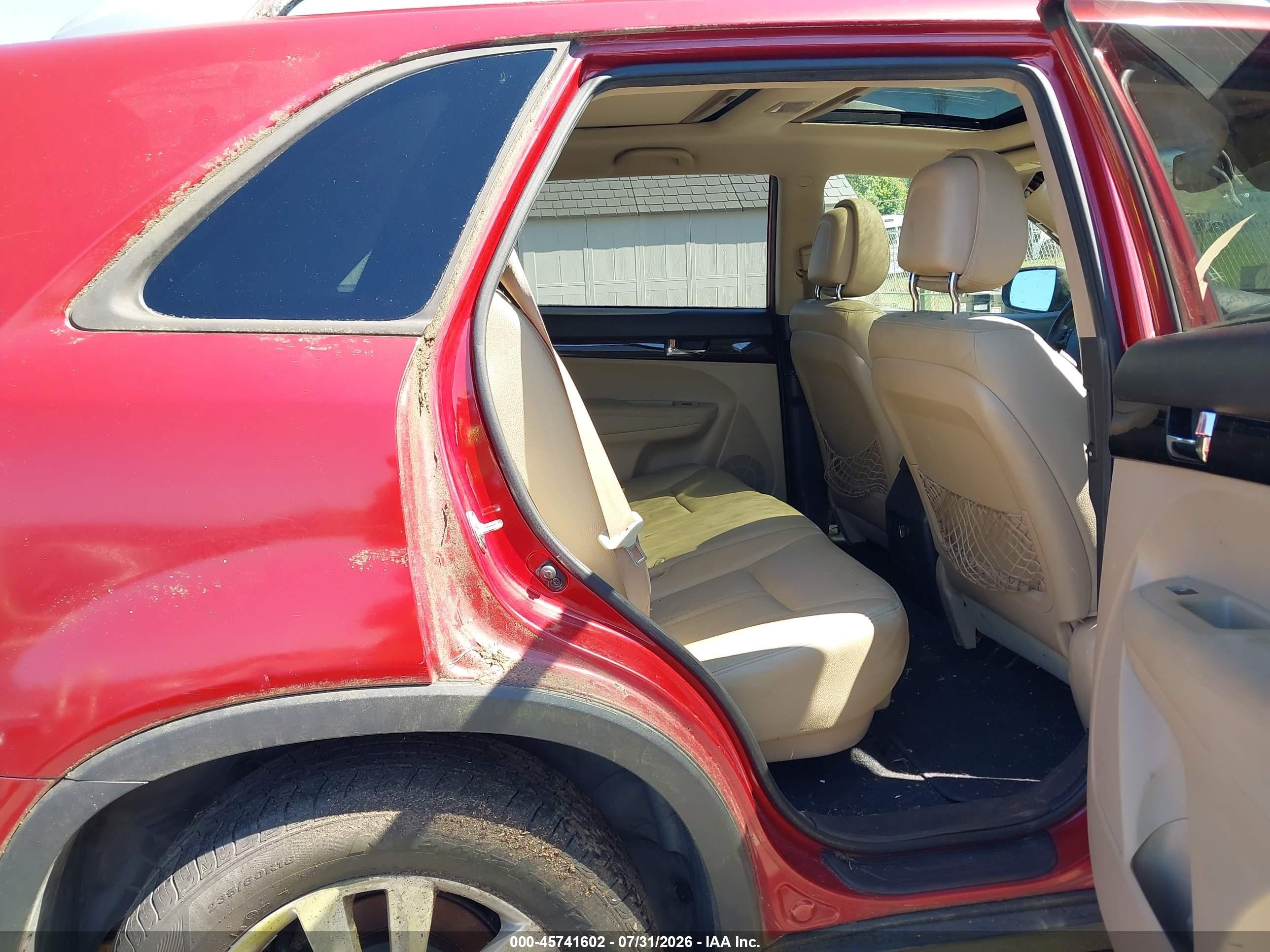 2011 Kia Sorento Ex V6 Red vin: 5XYKU4A2XBG037882