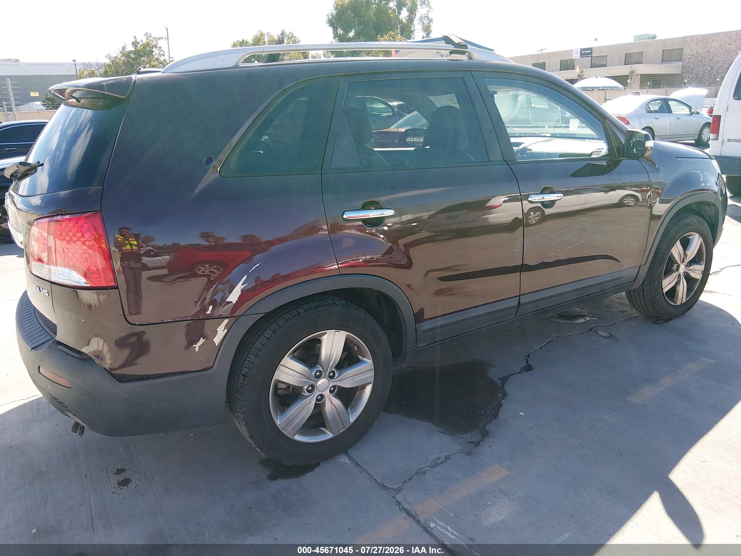 2013 Kia Sorento Ex V6 Beige vin: 5XYKU4A2XDG342995