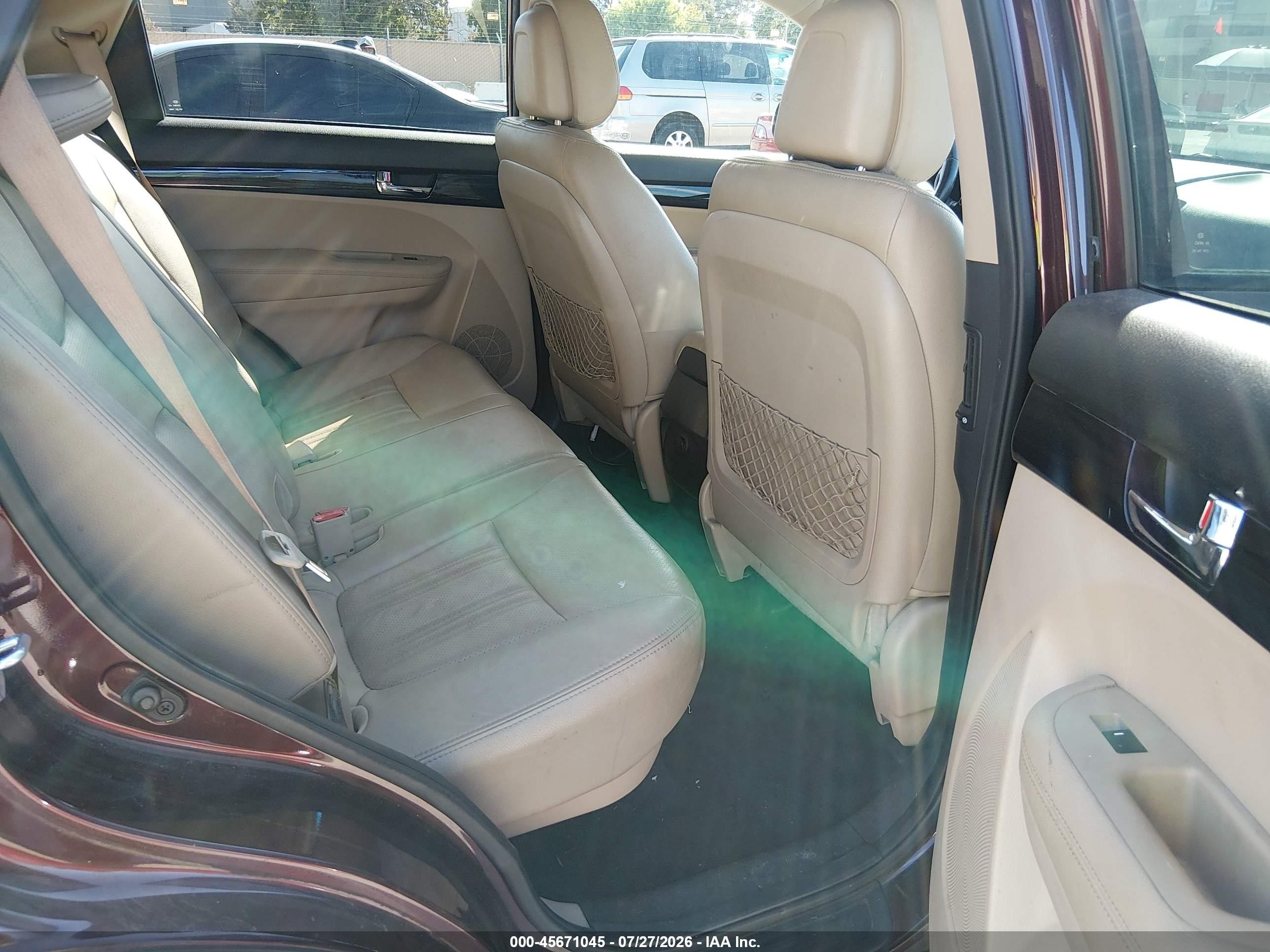 2013 Kia Sorento Ex V6 Beige vin: 5XYKU4A2XDG342995