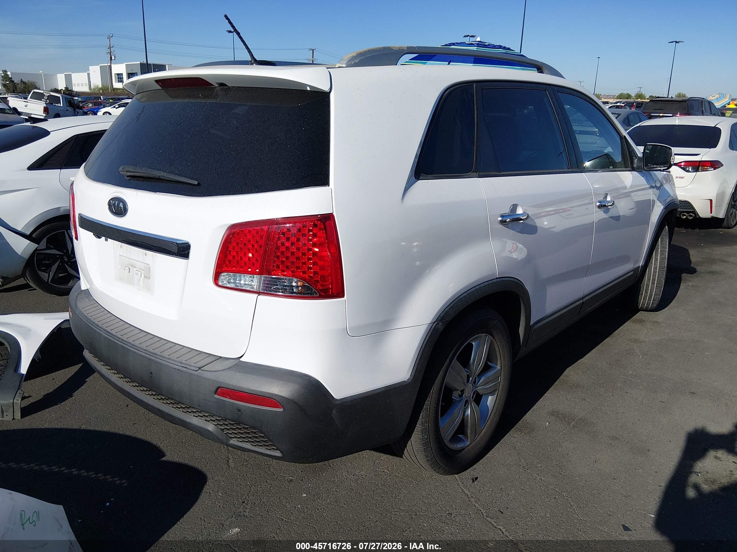 2013 Kia Sorento Ex V6 Белый vin: 5XYKU4A2XDG356444