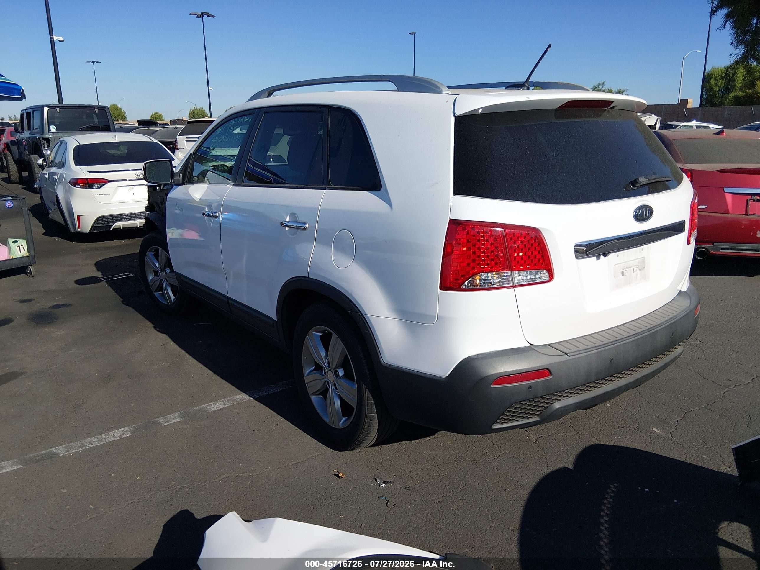 2013 Kia Sorento Ex V6 Белый vin: 5XYKU4A2XDG356444