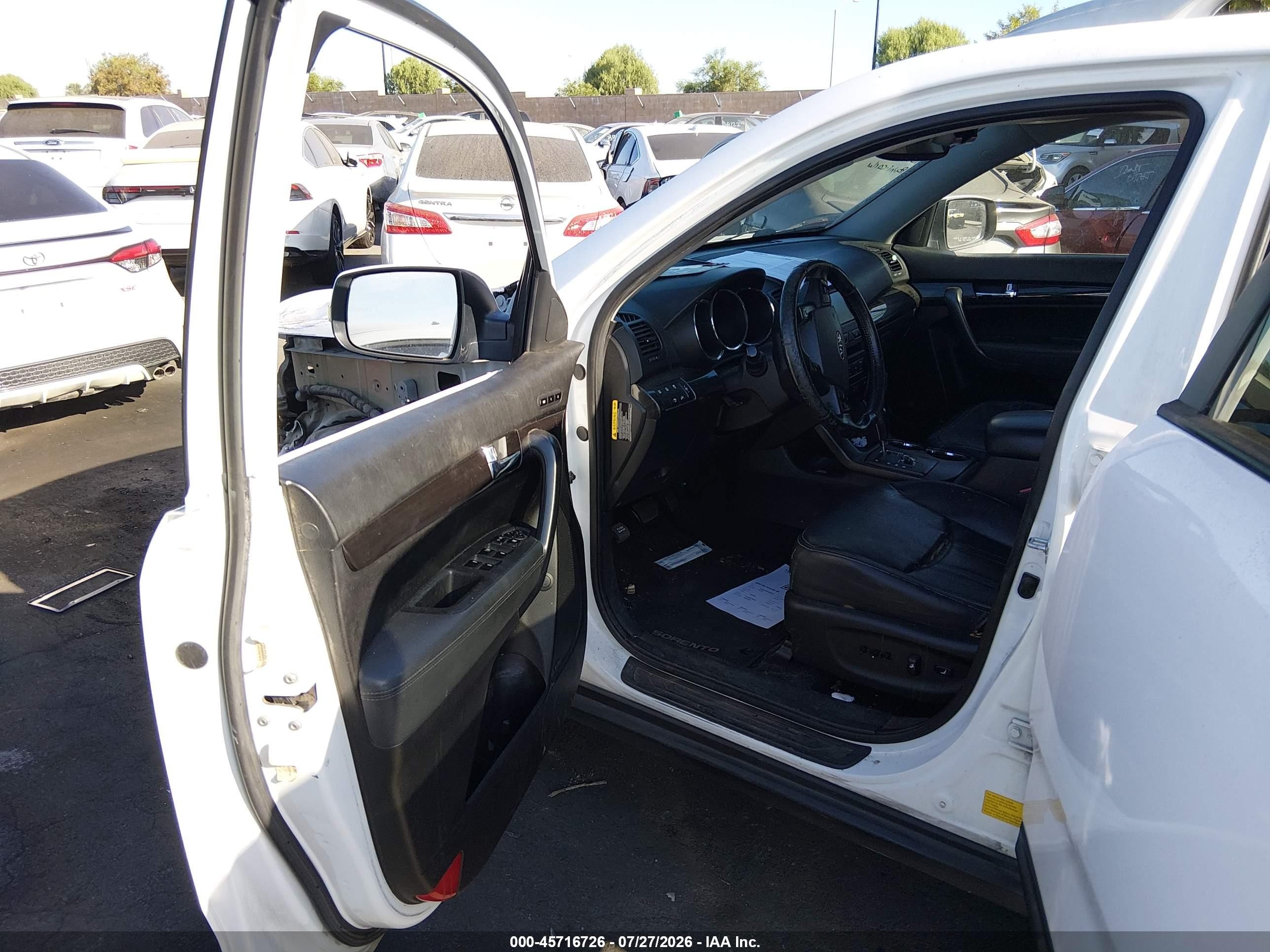 2013 Kia Sorento Ex V6 Белый vin: 5XYKU4A2XDG356444