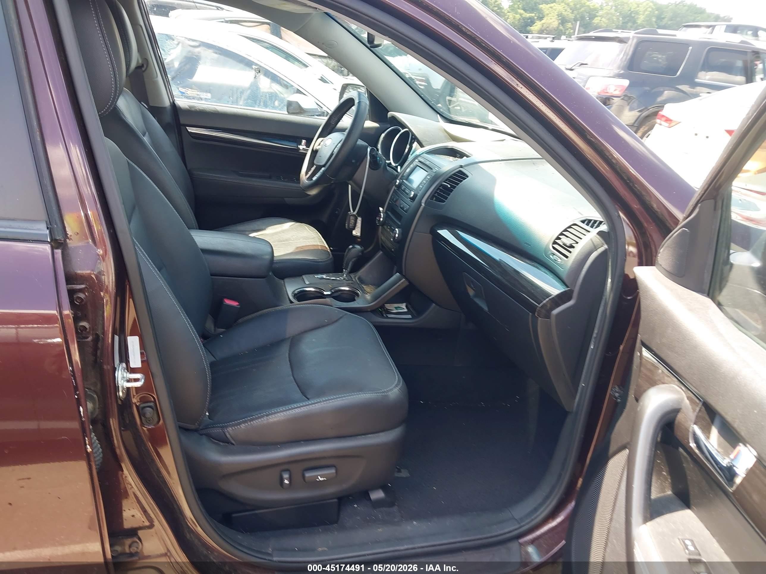 2013 Kia Sorento Ex V6 Burgundy vin: 5XYKU4A2XDG391307