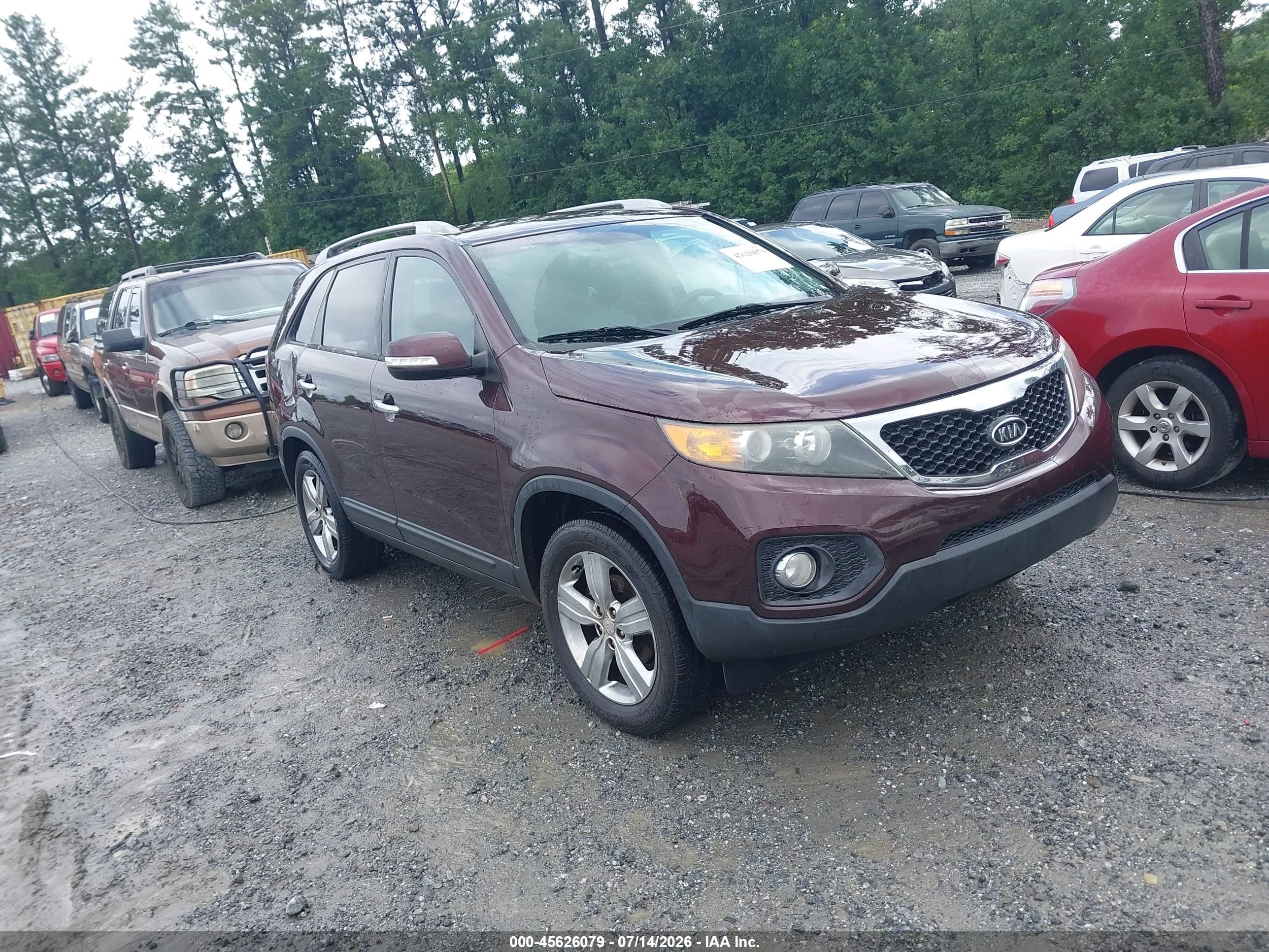 2012 Kia Sorento Ex Burgundy vin: 5XYKU4A60CG267788
