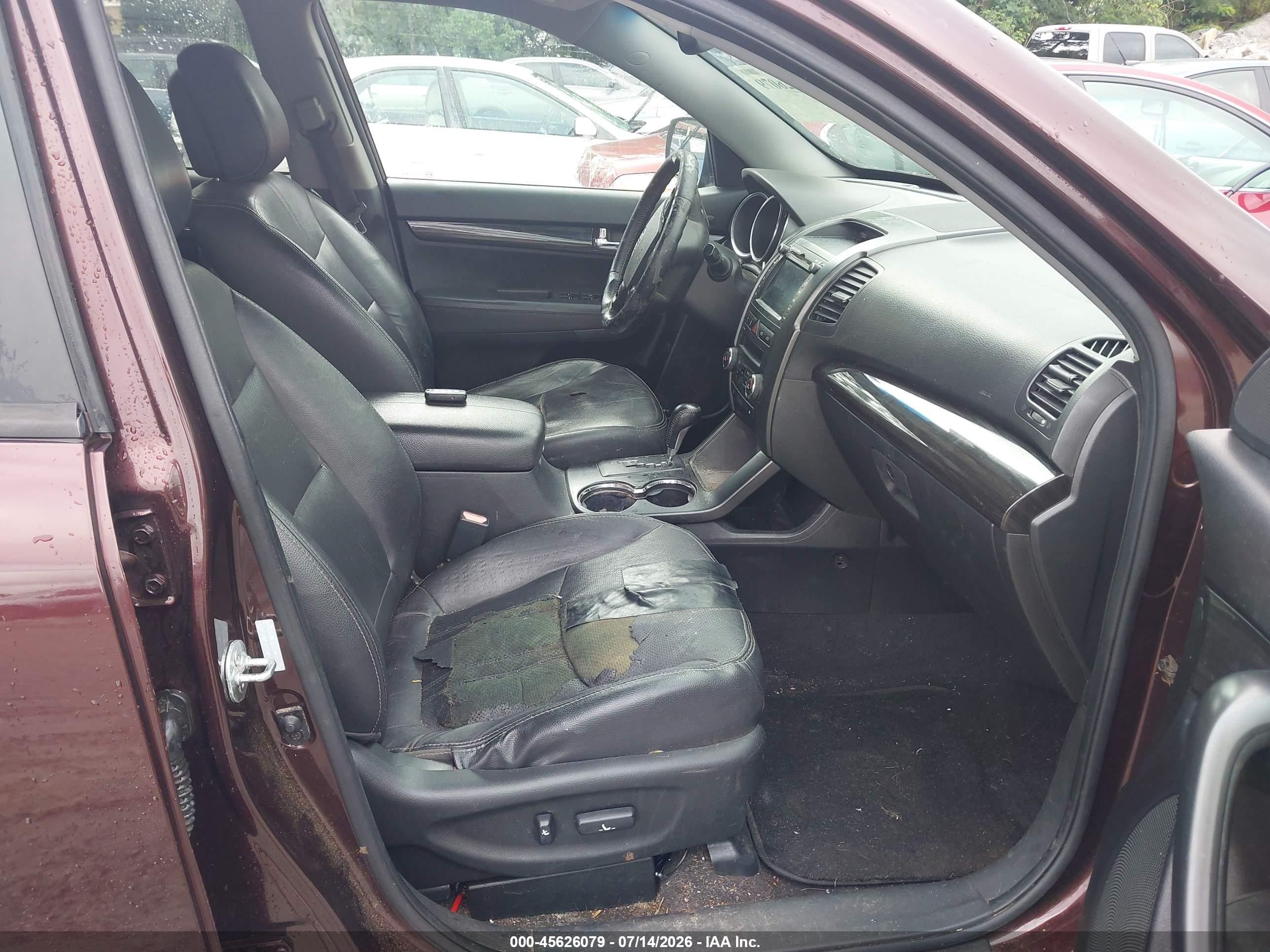 2012 Kia Sorento Ex Бордовый vin: 5XYKU4A60CG267788