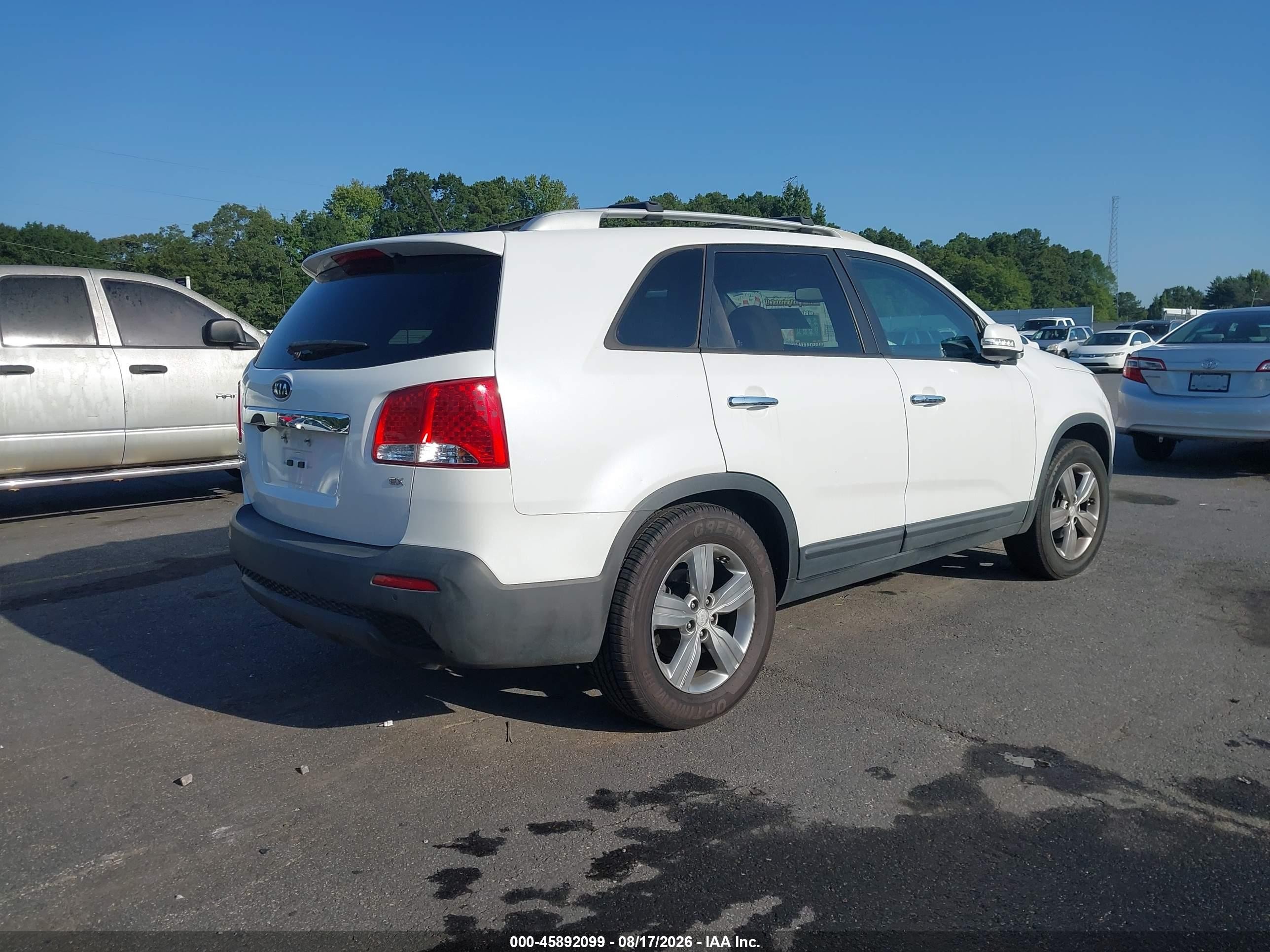 2013 Kia Sorento Ex White vin: 5XYKU4A61DG310472