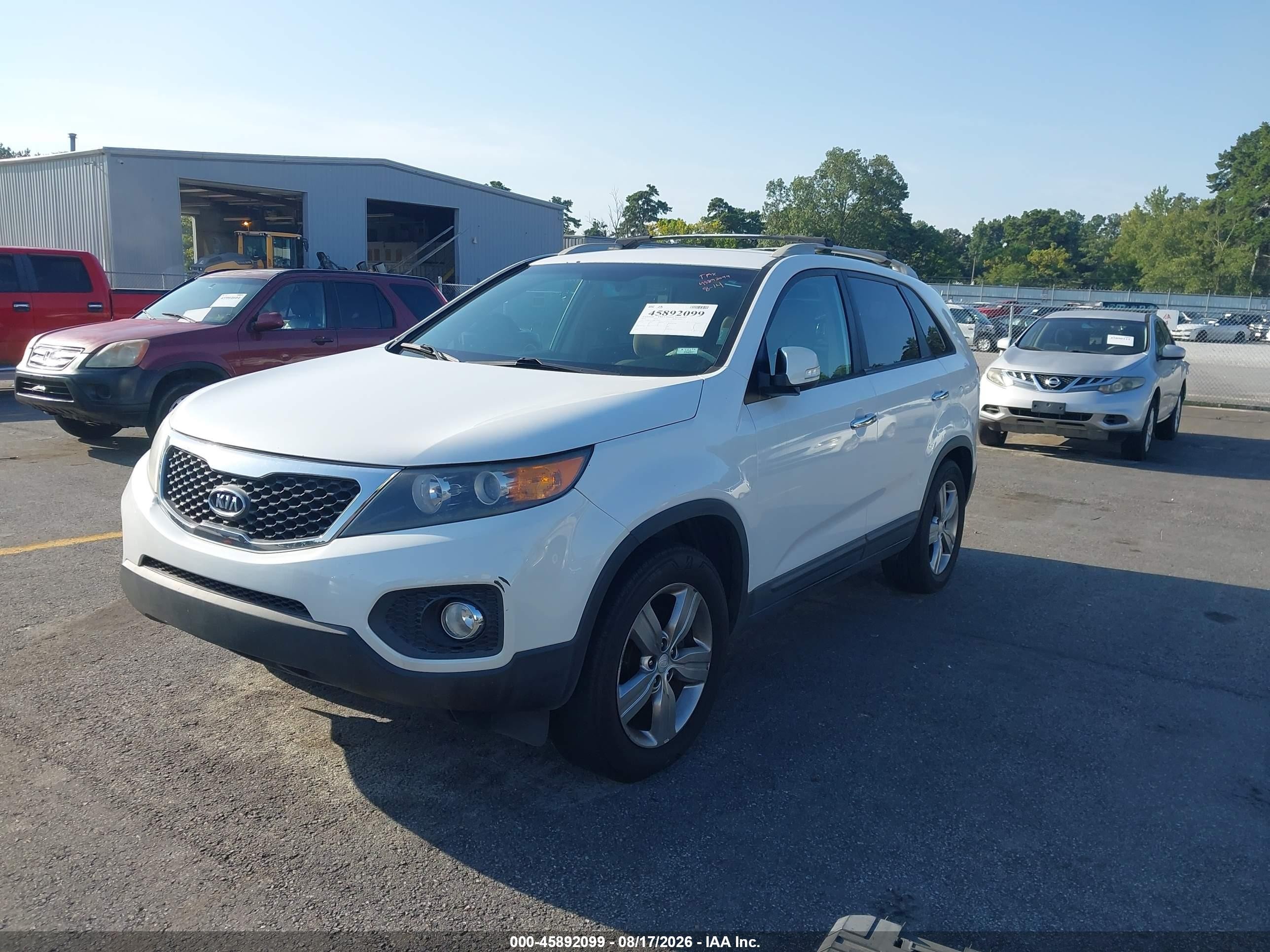 2013 Kia Sorento Ex White vin: 5XYKU4A61DG310472