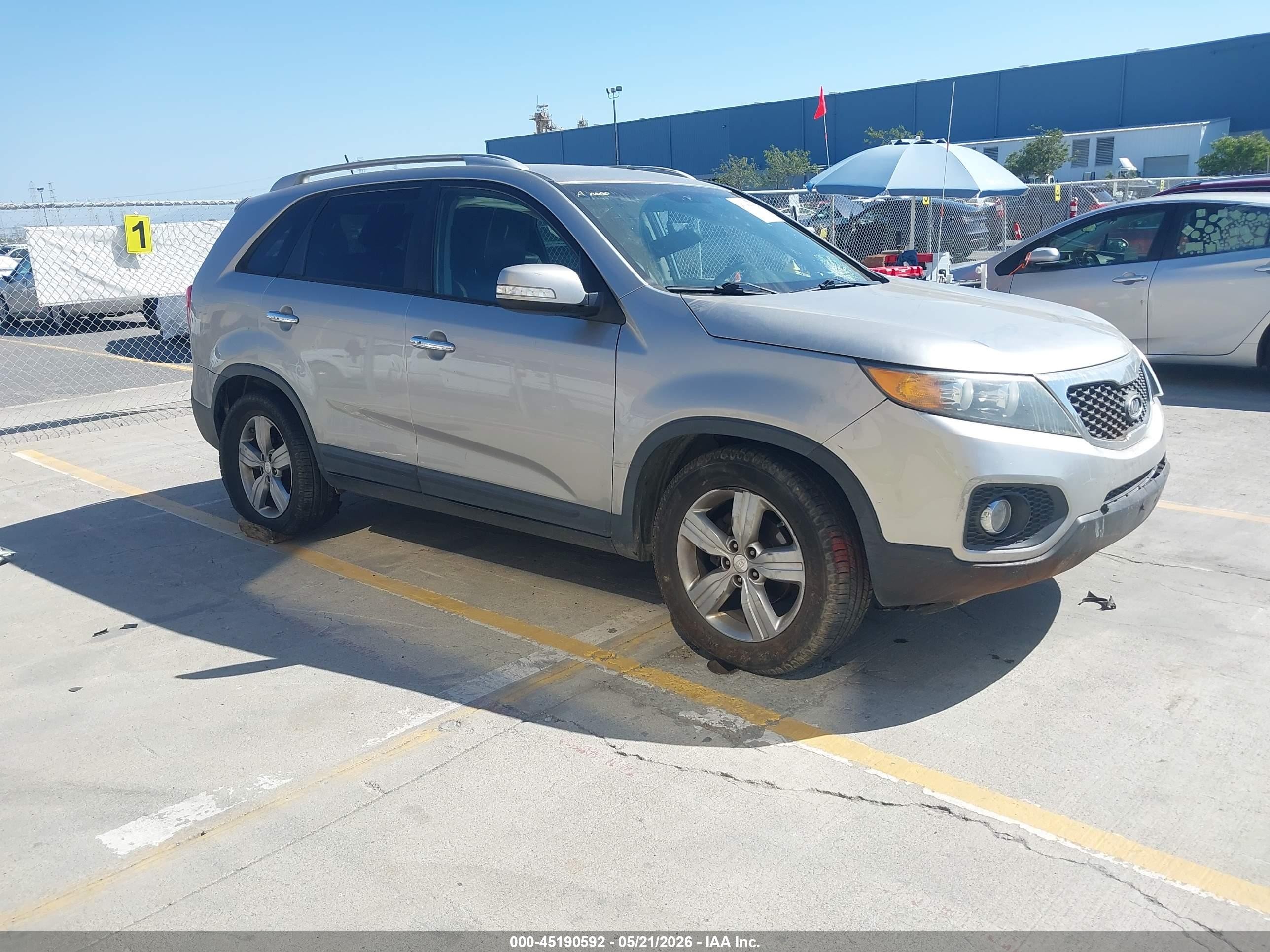 2013 Kia Sorento Ex Silver vin: 5XYKU4A61DG341902