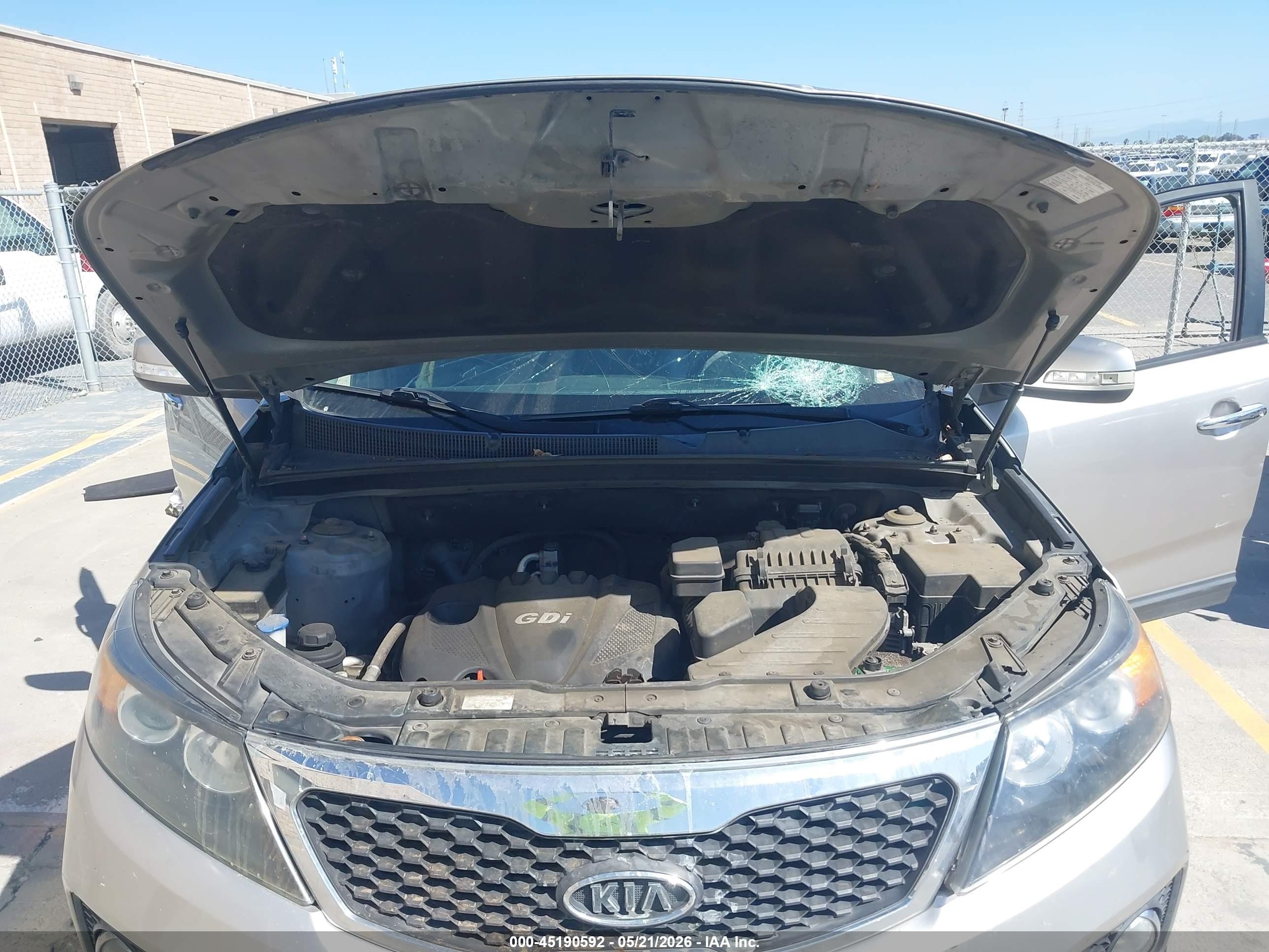 2013 Kia Sorento Ex Silver vin: 5XYKU4A61DG341902