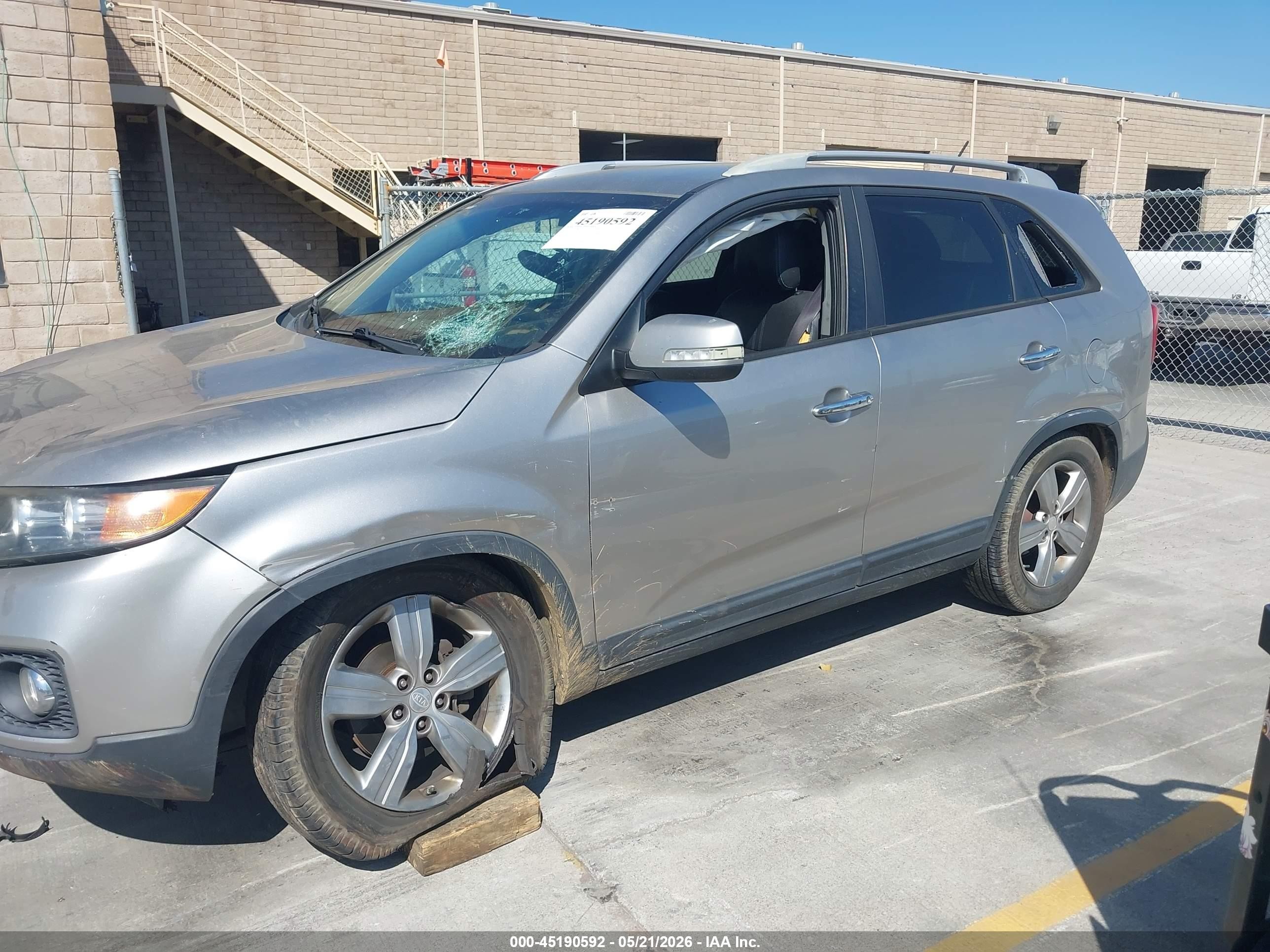 2013 Kia Sorento Ex Silver vin: 5XYKU4A61DG341902