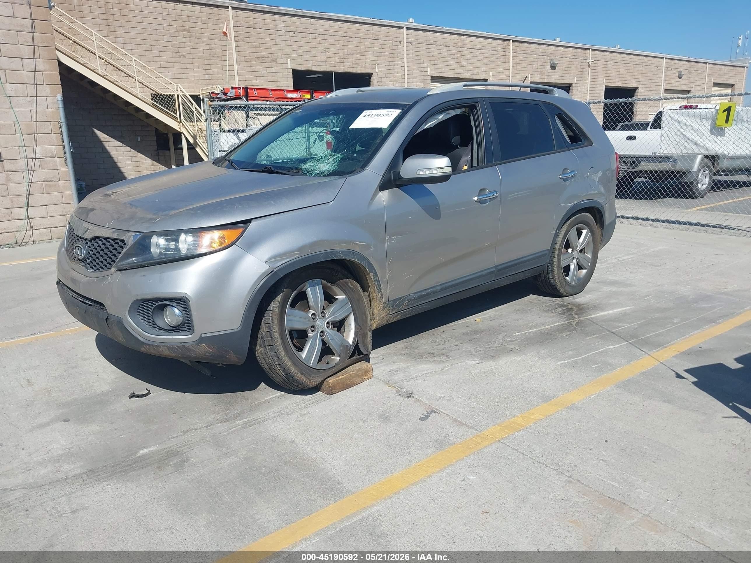 2013 Kia Sorento Ex Silver vin: 5XYKU4A61DG341902