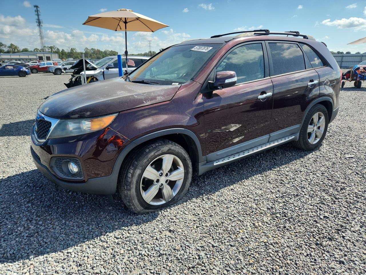2012 Kia Sorento Ex Бордовый vin: 5XYKU4A66CG244306