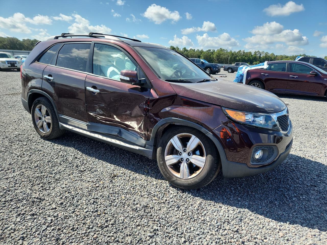 2012 Kia Sorento Ex Бордовый vin: 5XYKU4A66CG244306