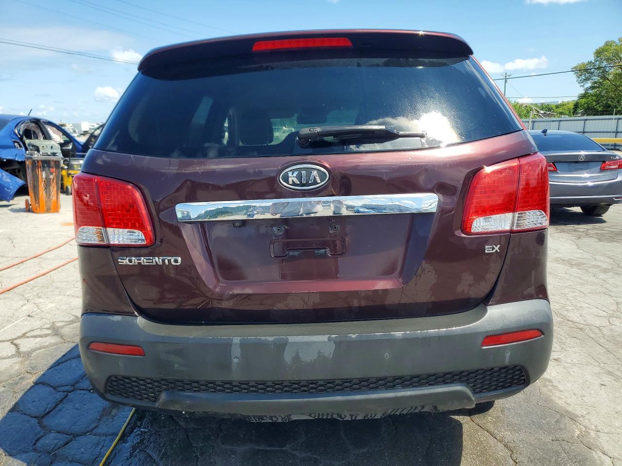 2013 Kia Sorento Ex Burgundy vin: 5XYKU4A67DG395804
