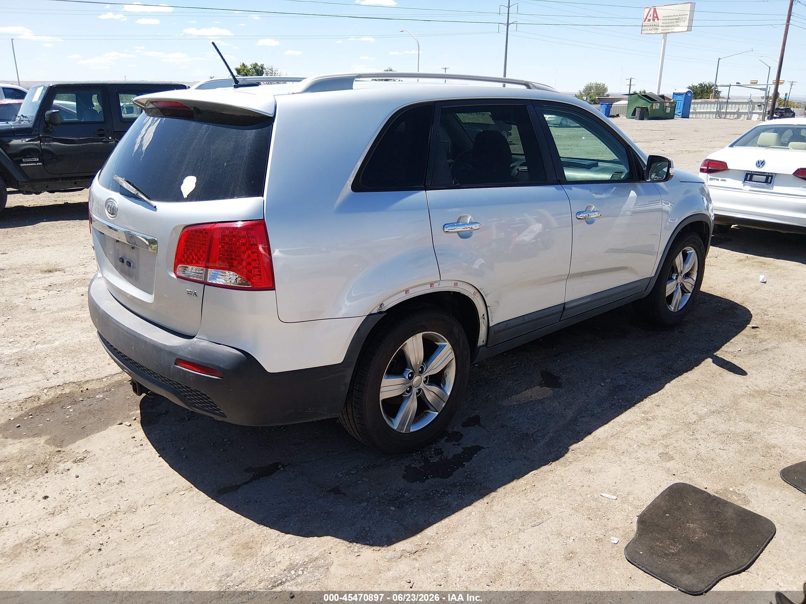 2012 Kia Sorento Ex Silver vin: 5XYKU4A68CG227328