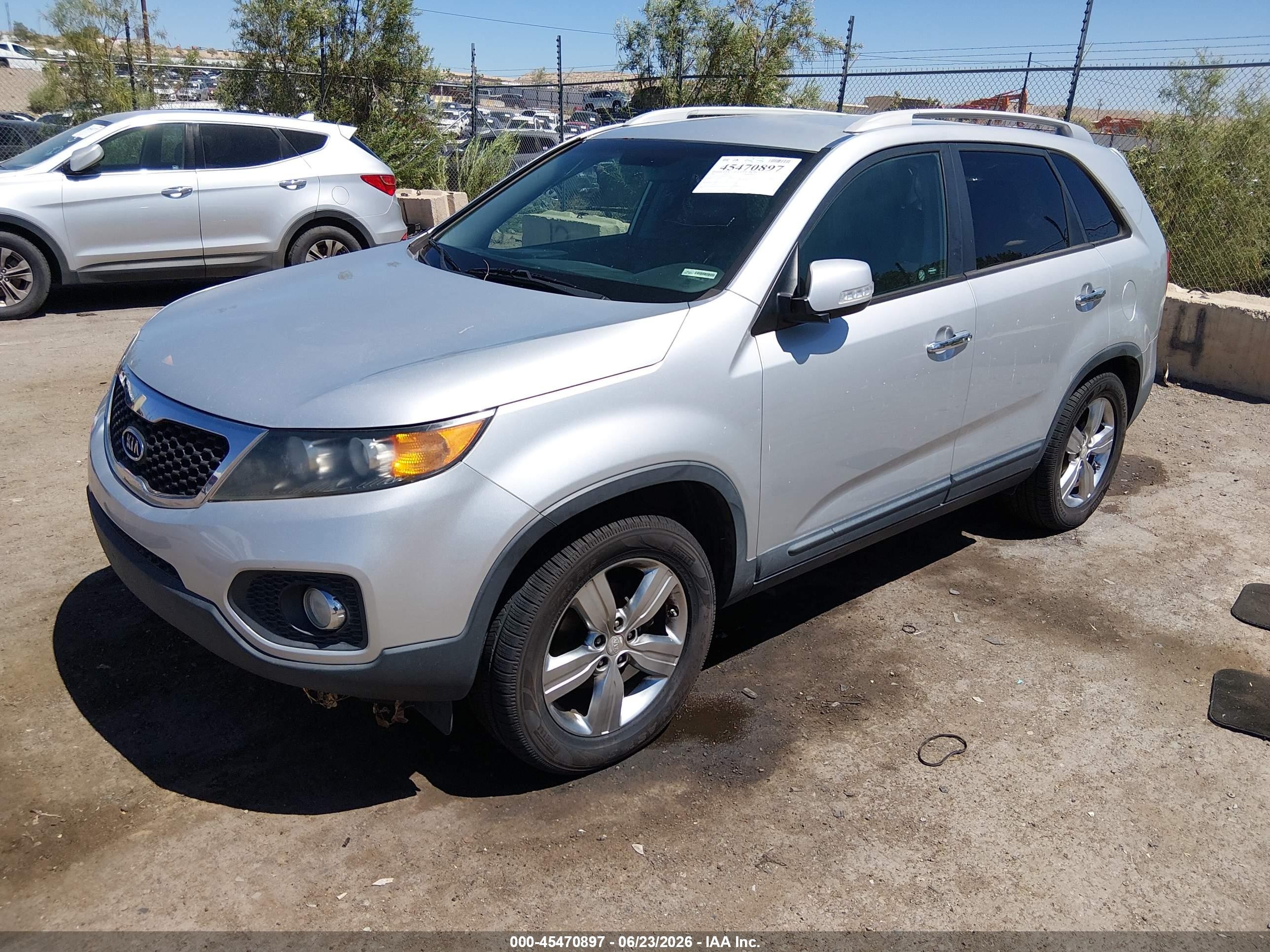 2012 Kia Sorento Ex Silver vin: 5XYKU4A68CG227328