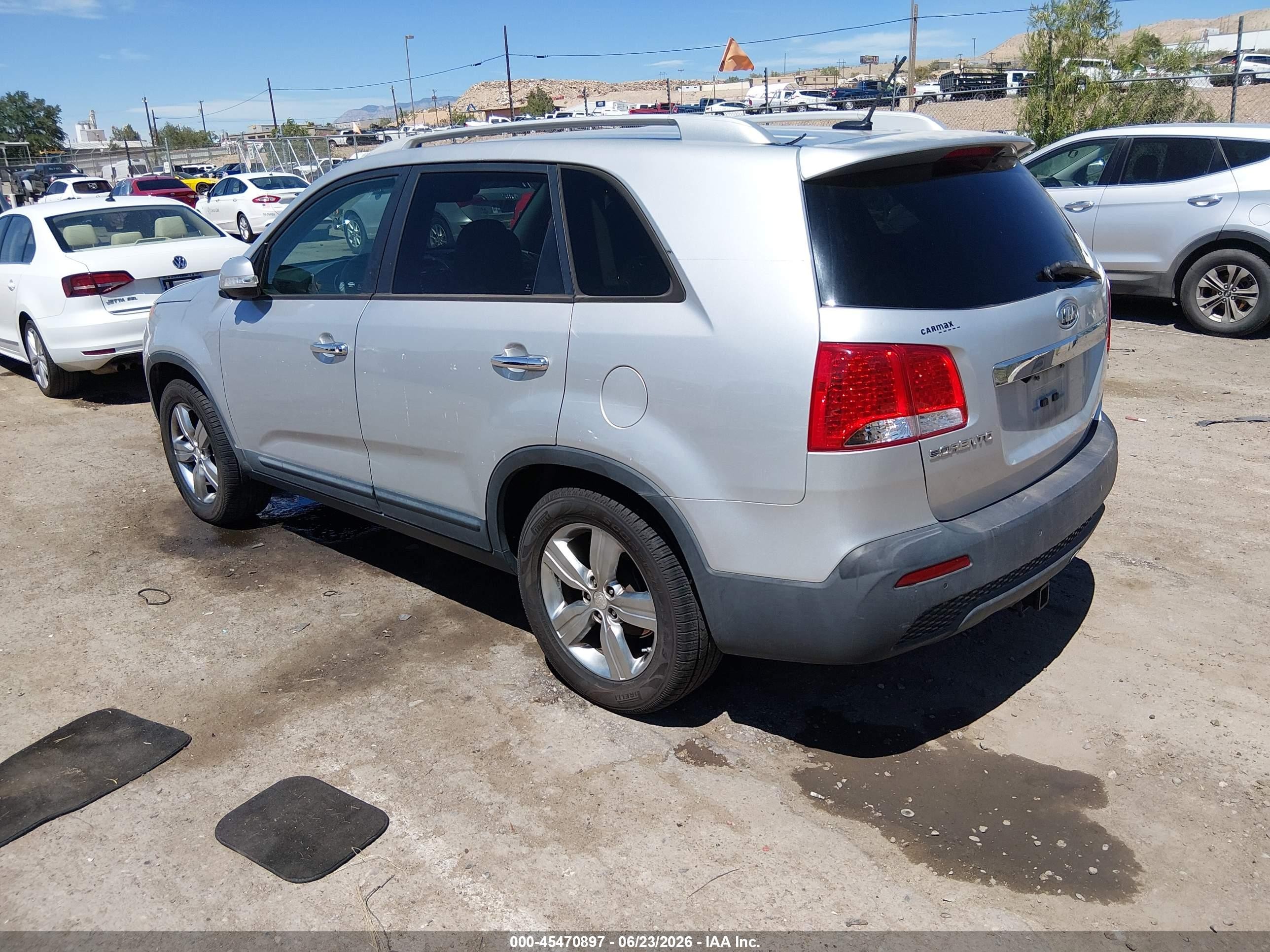 2012 Kia Sorento Ex Silver vin: 5XYKU4A68CG227328