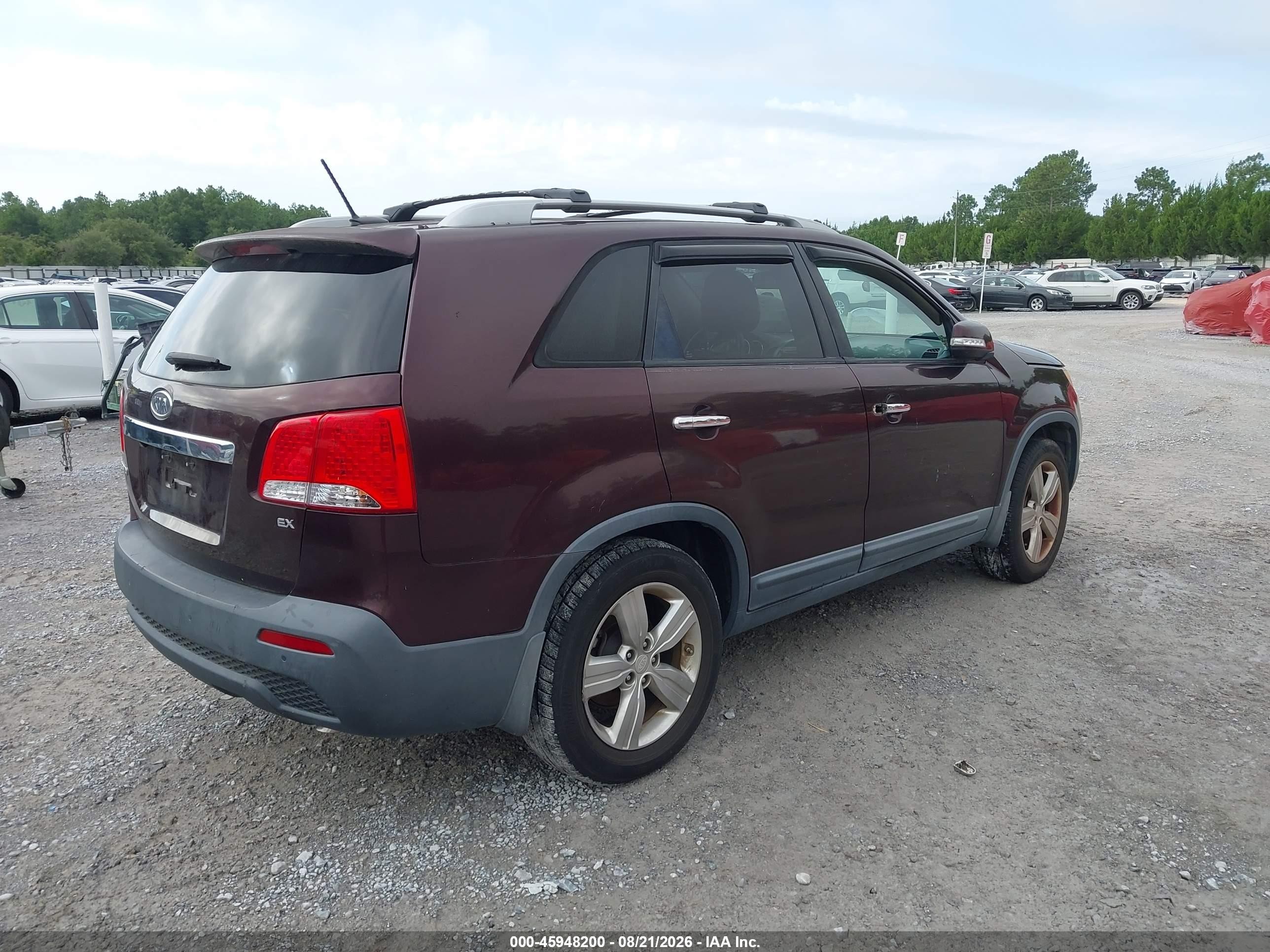 2012 Kia Sorento Ex Maroon vin: 5XYKU4A68CG254898