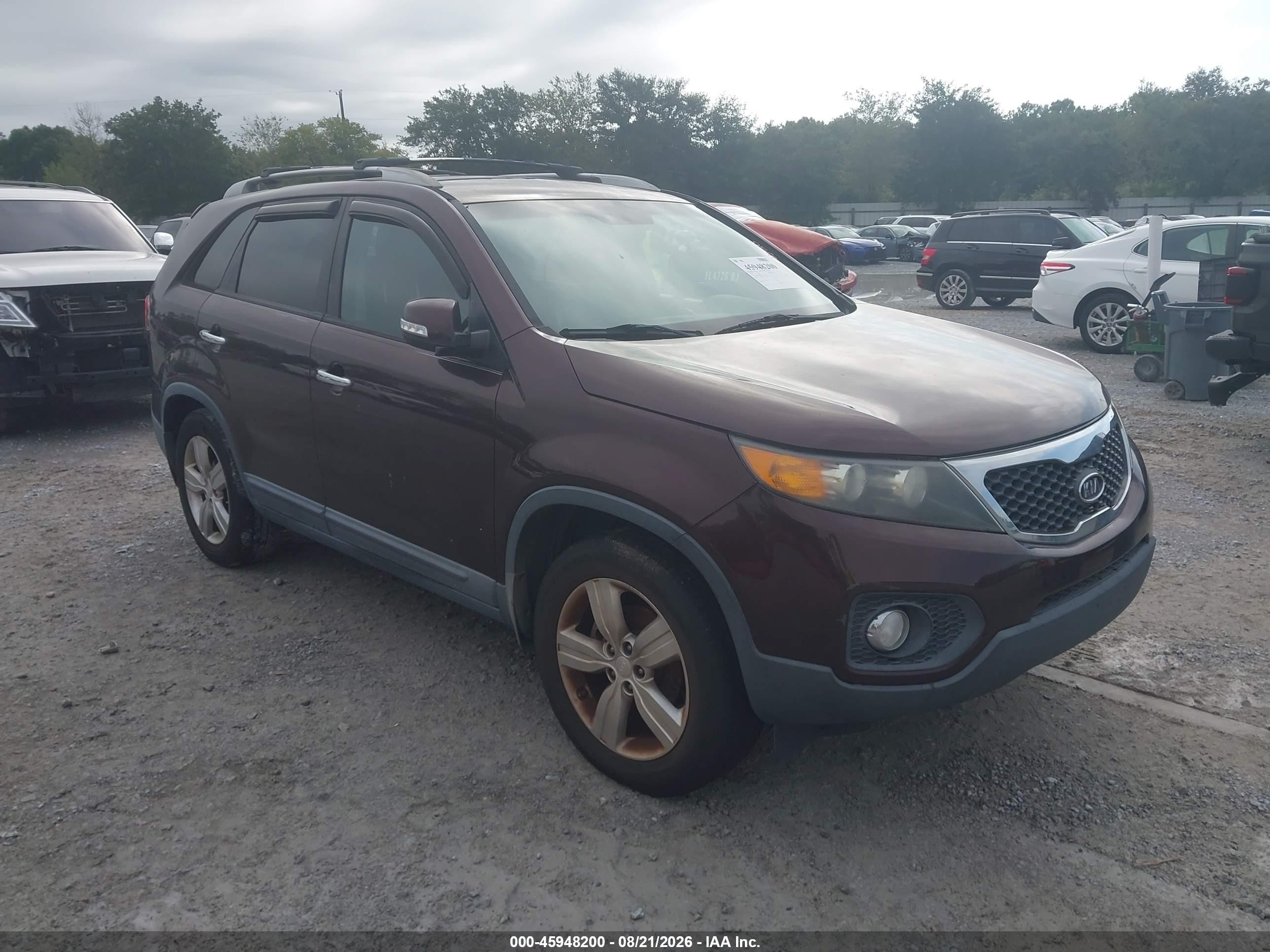 2012 Kia Sorento Ex Темно-бордовый vin: 5XYKU4A68CG254898