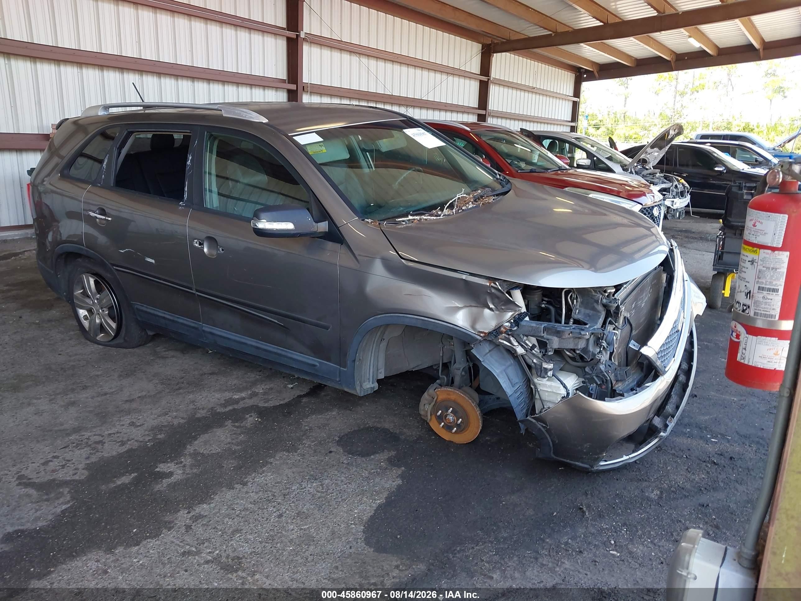 2013 Kia Sorento Ex Серебряный vin: 5XYKU4A69DG321476