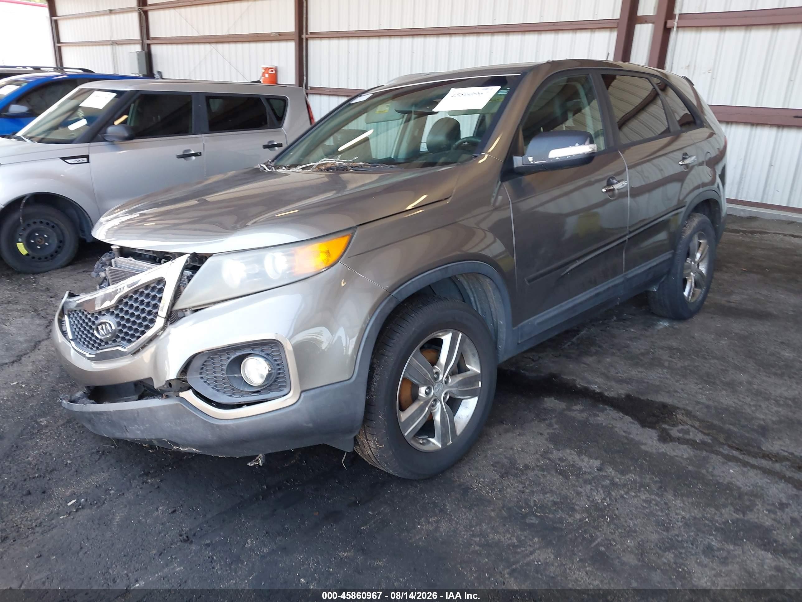 2013 Kia Sorento Ex Silver vin: 5XYKU4A69DG321476