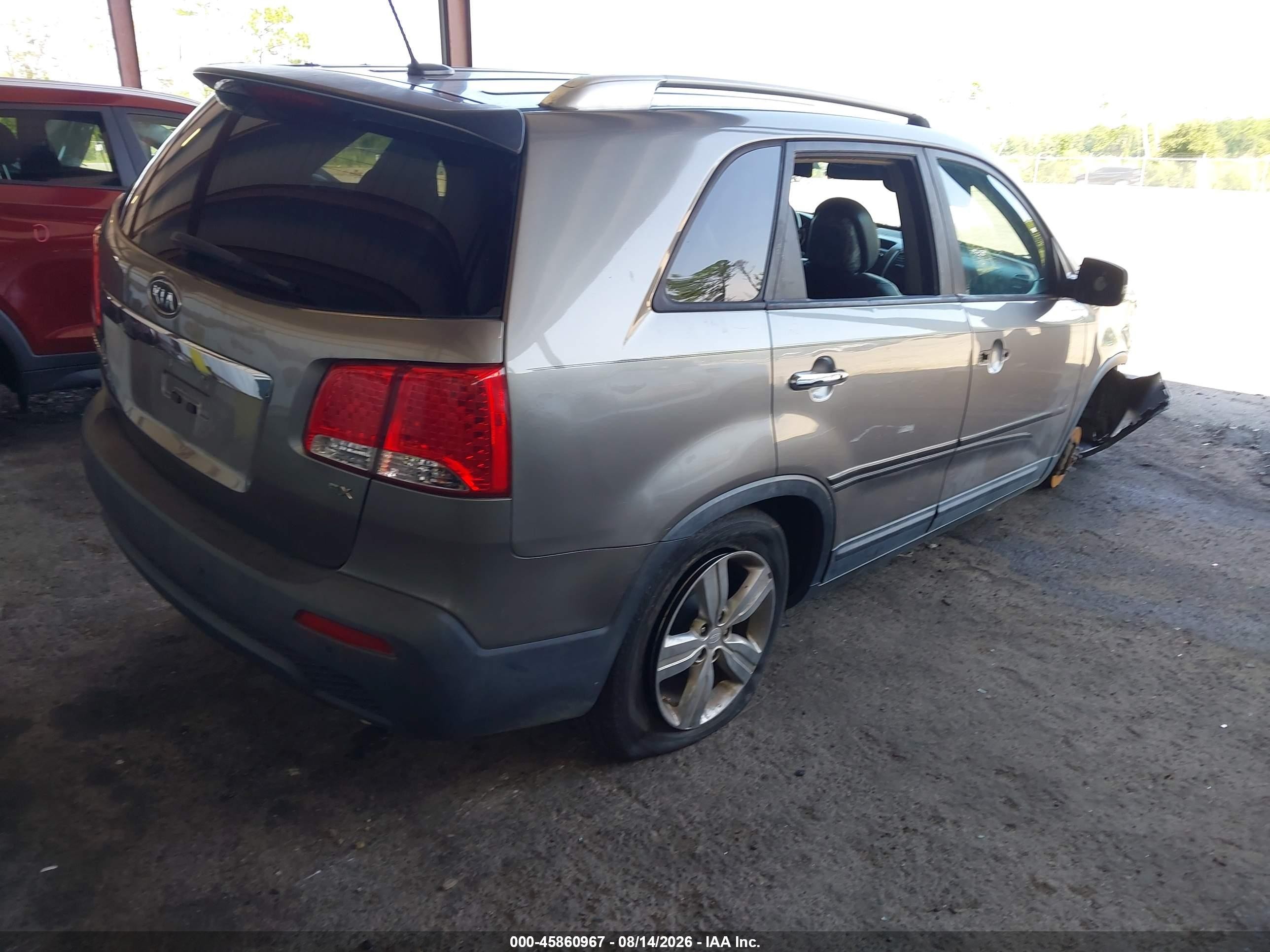2013 Kia Sorento Ex Silver vin: 5XYKU4A69DG321476