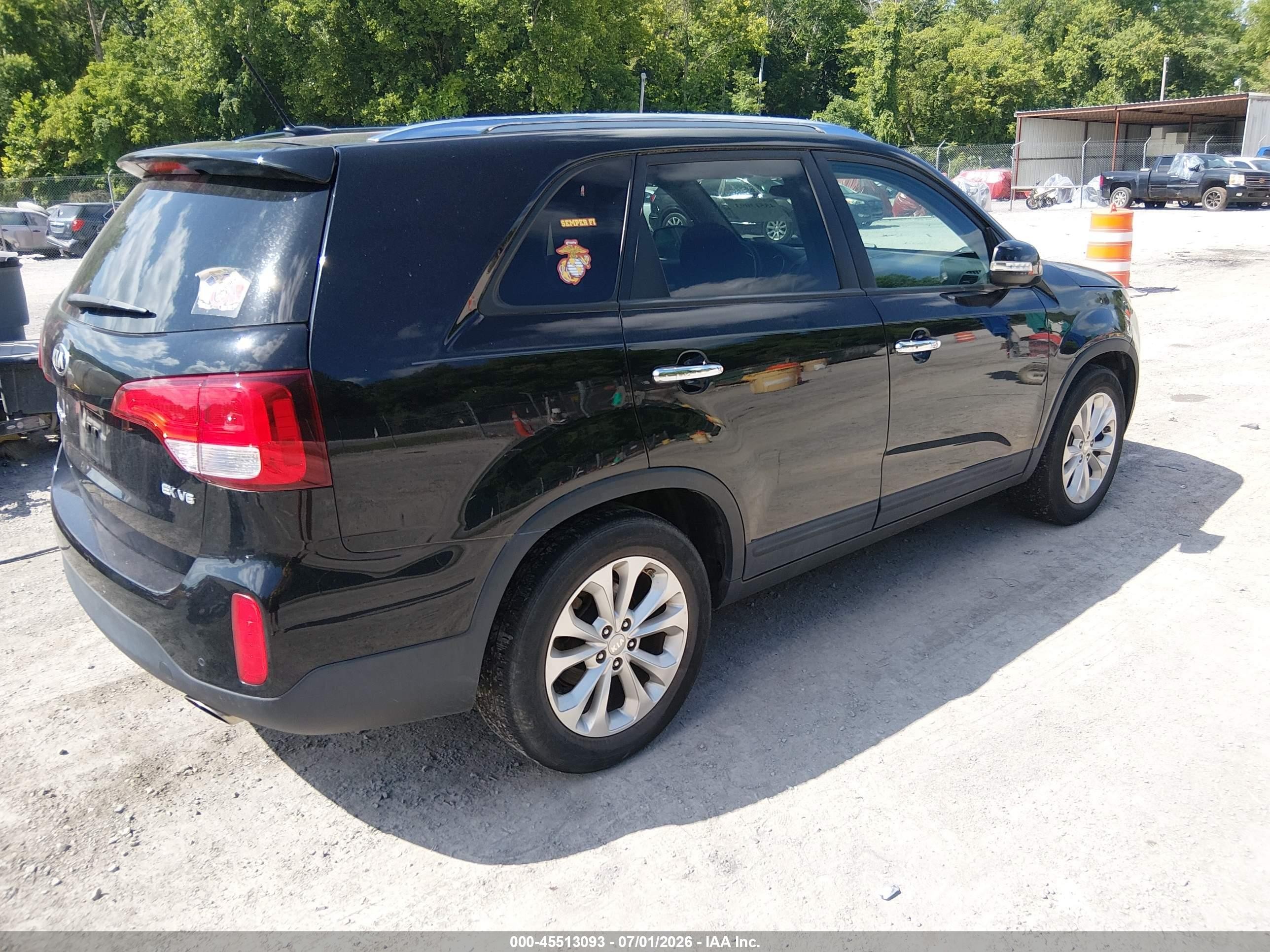 2015 Kia Sorento Ex V6 Black vin: 5XYKU4A70FG587223