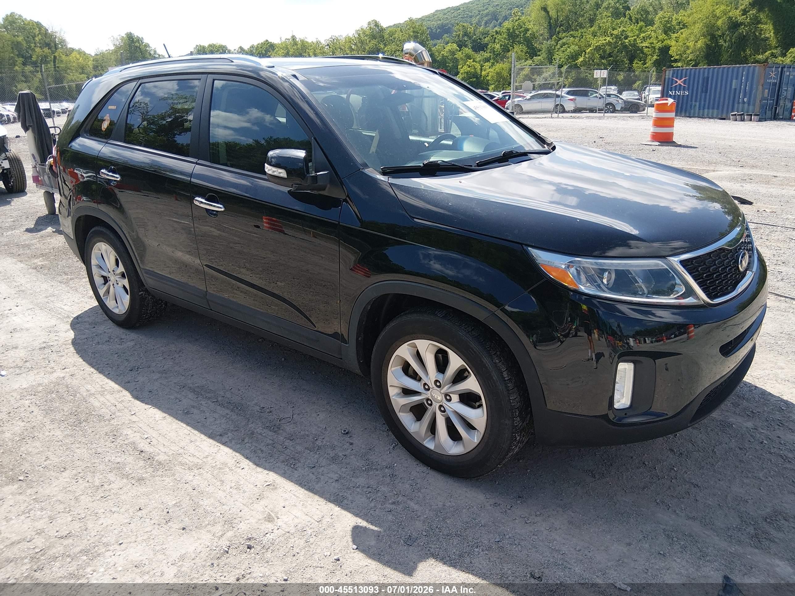 2015 Kia Sorento Ex V6 Black vin: 5XYKU4A70FG587223
