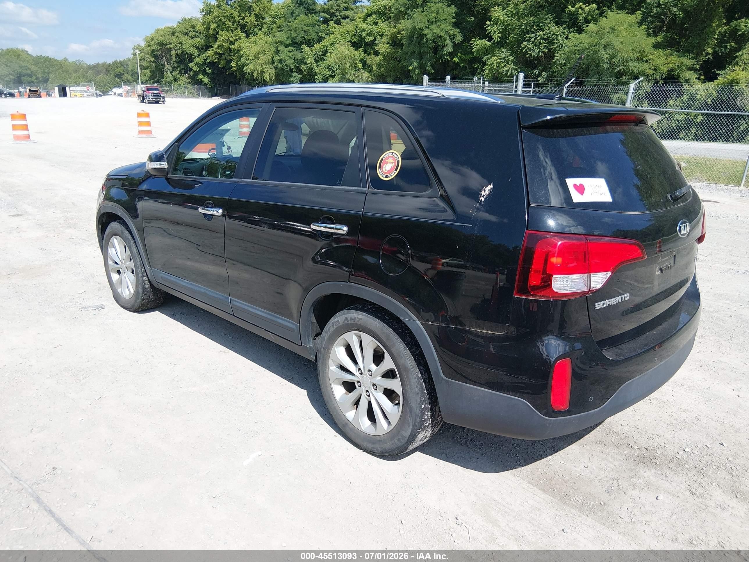 2015 Kia Sorento Ex V6 Black vin: 5XYKU4A70FG587223