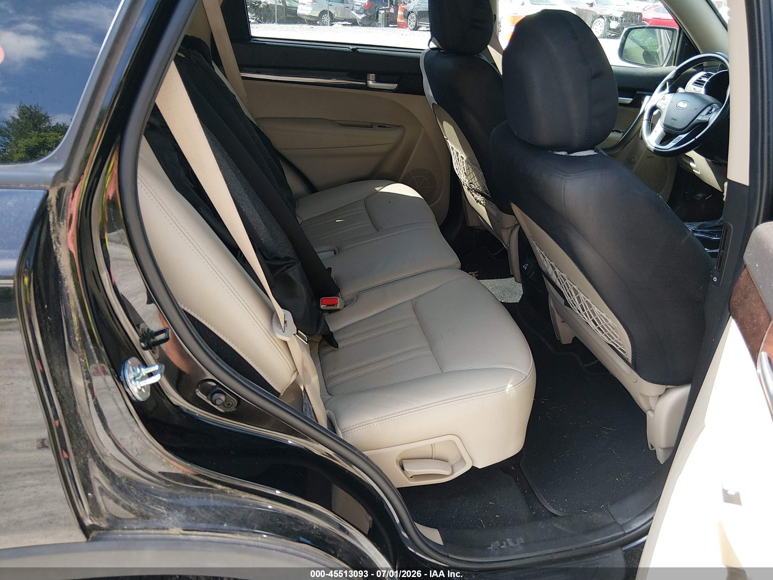 2015 Kia Sorento Ex V6 Black vin: 5XYKU4A70FG587223