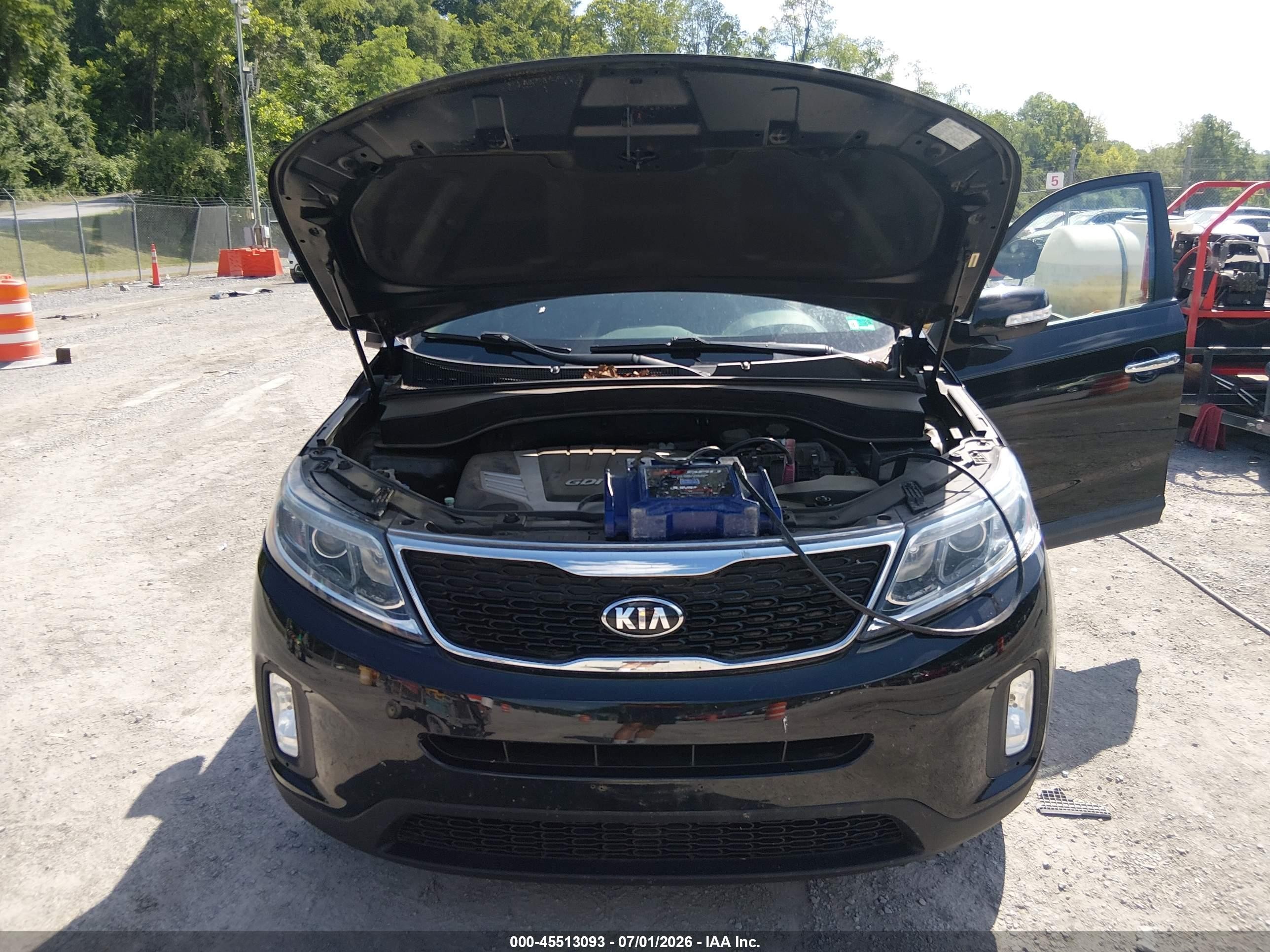 2015 Kia Sorento Ex V6 Black vin: 5XYKU4A70FG587223