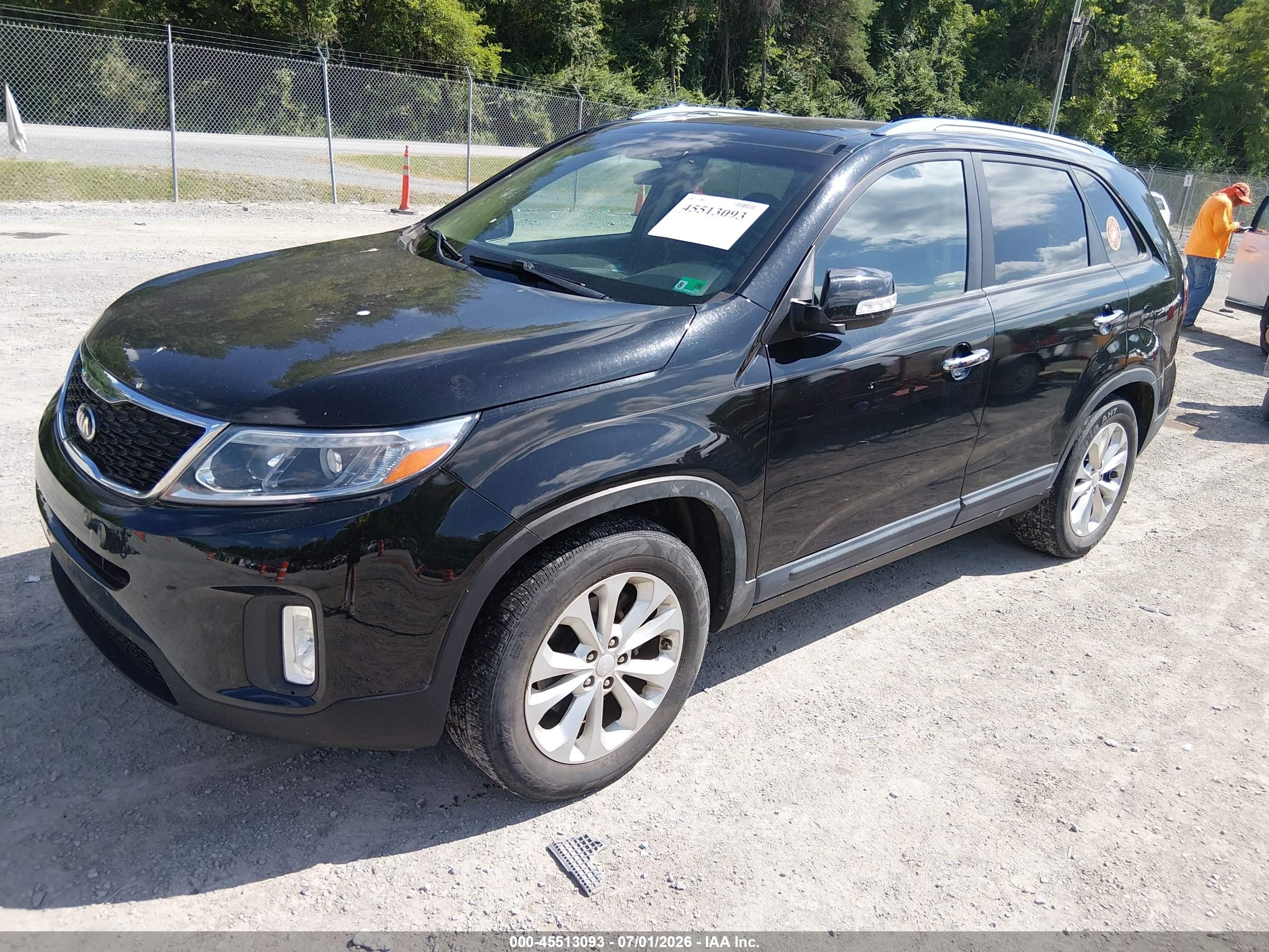 2015 Kia Sorento Ex V6 Black vin: 5XYKU4A70FG587223
