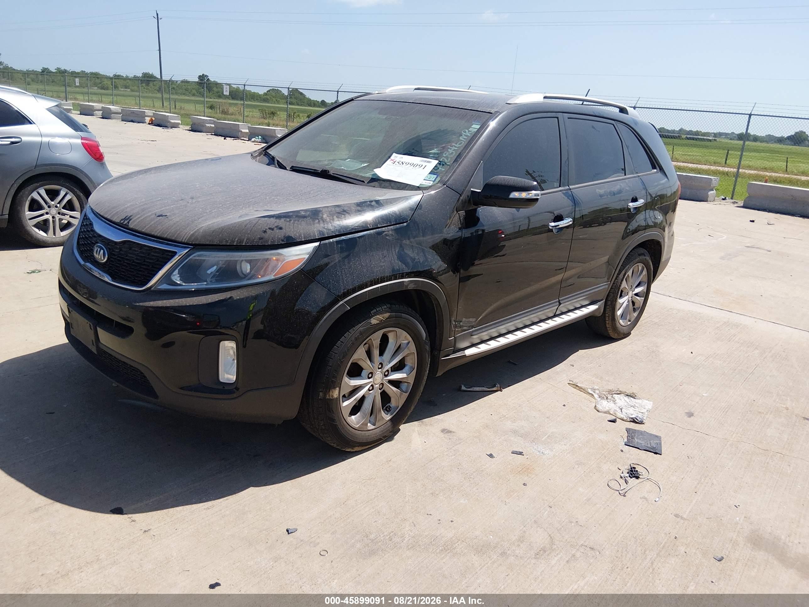 2014 Kia Sorento Ex V6 Черный vin: 5XYKU4A71EG492846
