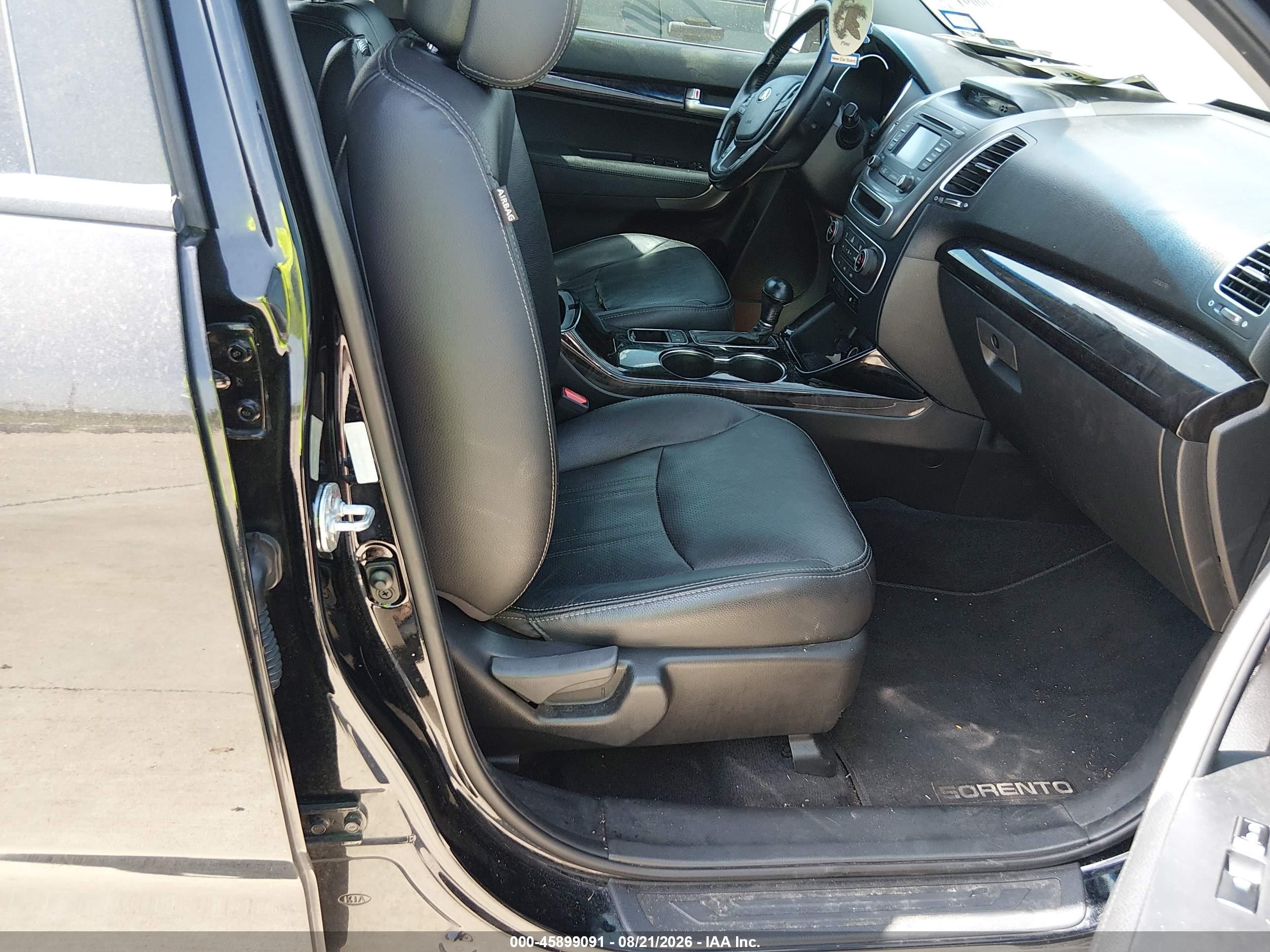 2014 Kia Sorento Ex V6 Черный vin: 5XYKU4A71EG492846