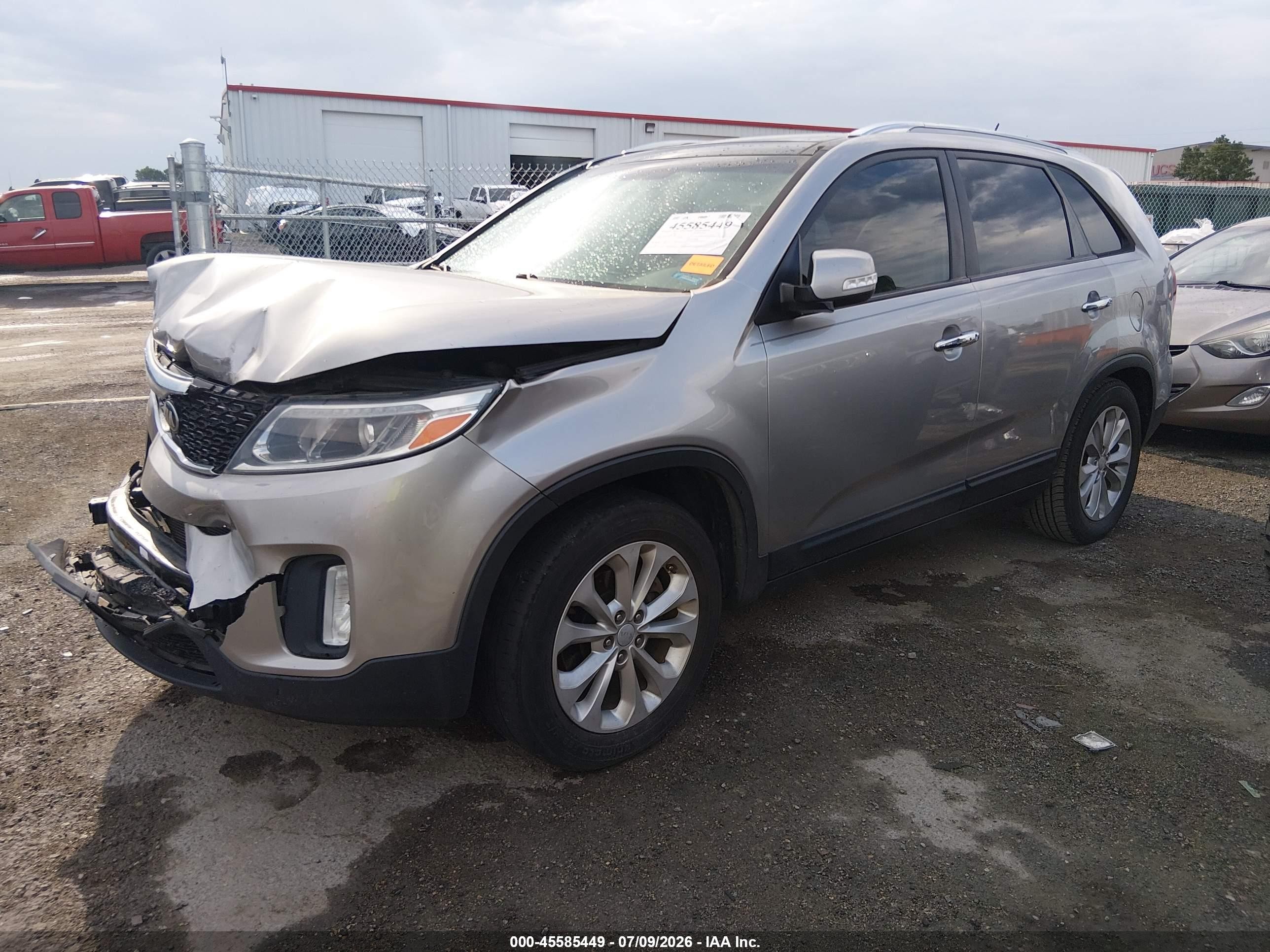 2015 Kia Sorento Ex V6 Silver vin: 5XYKU4A71FG635537