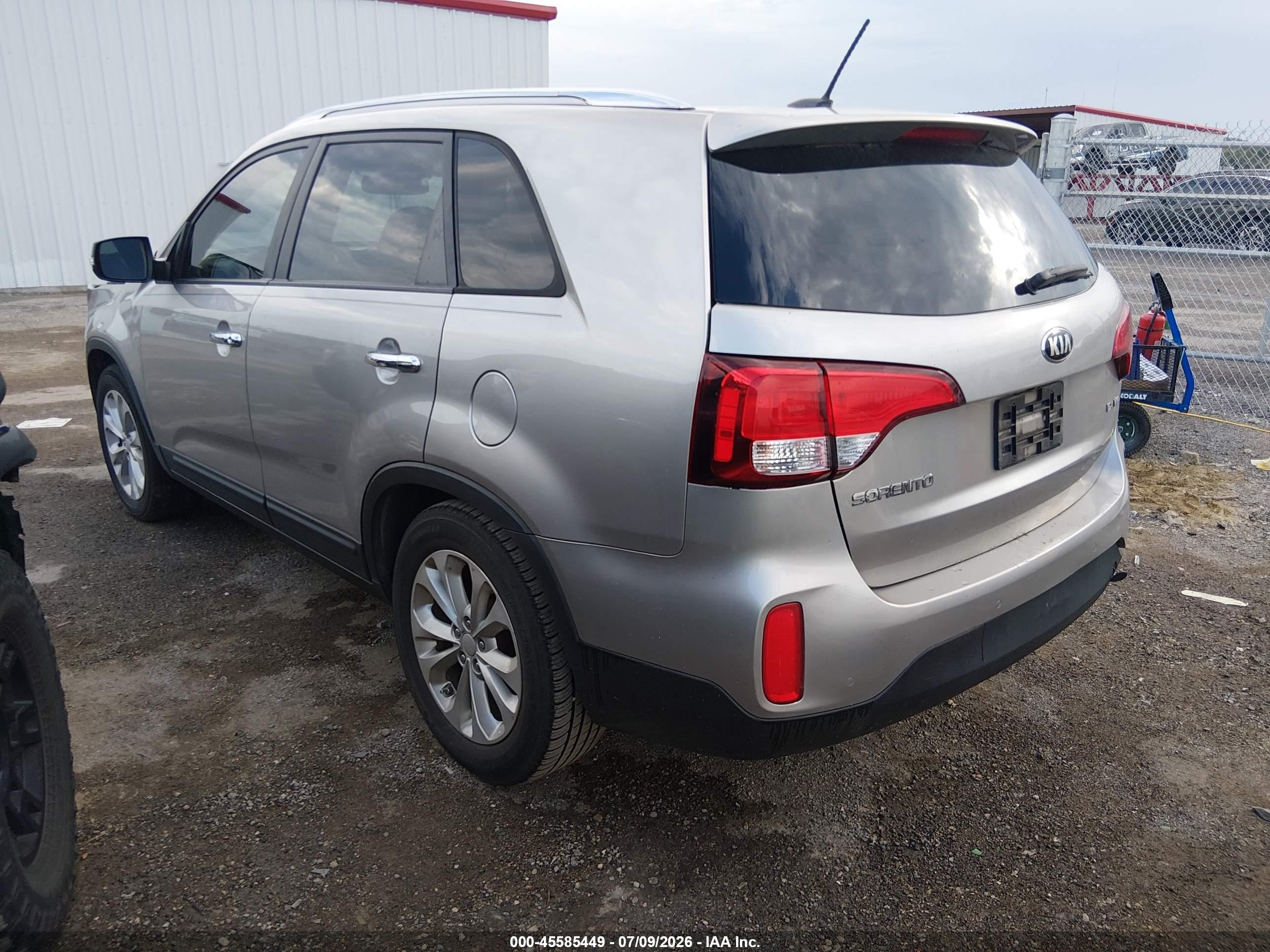 2015 Kia Sorento Ex V6 Silver vin: 5XYKU4A71FG635537