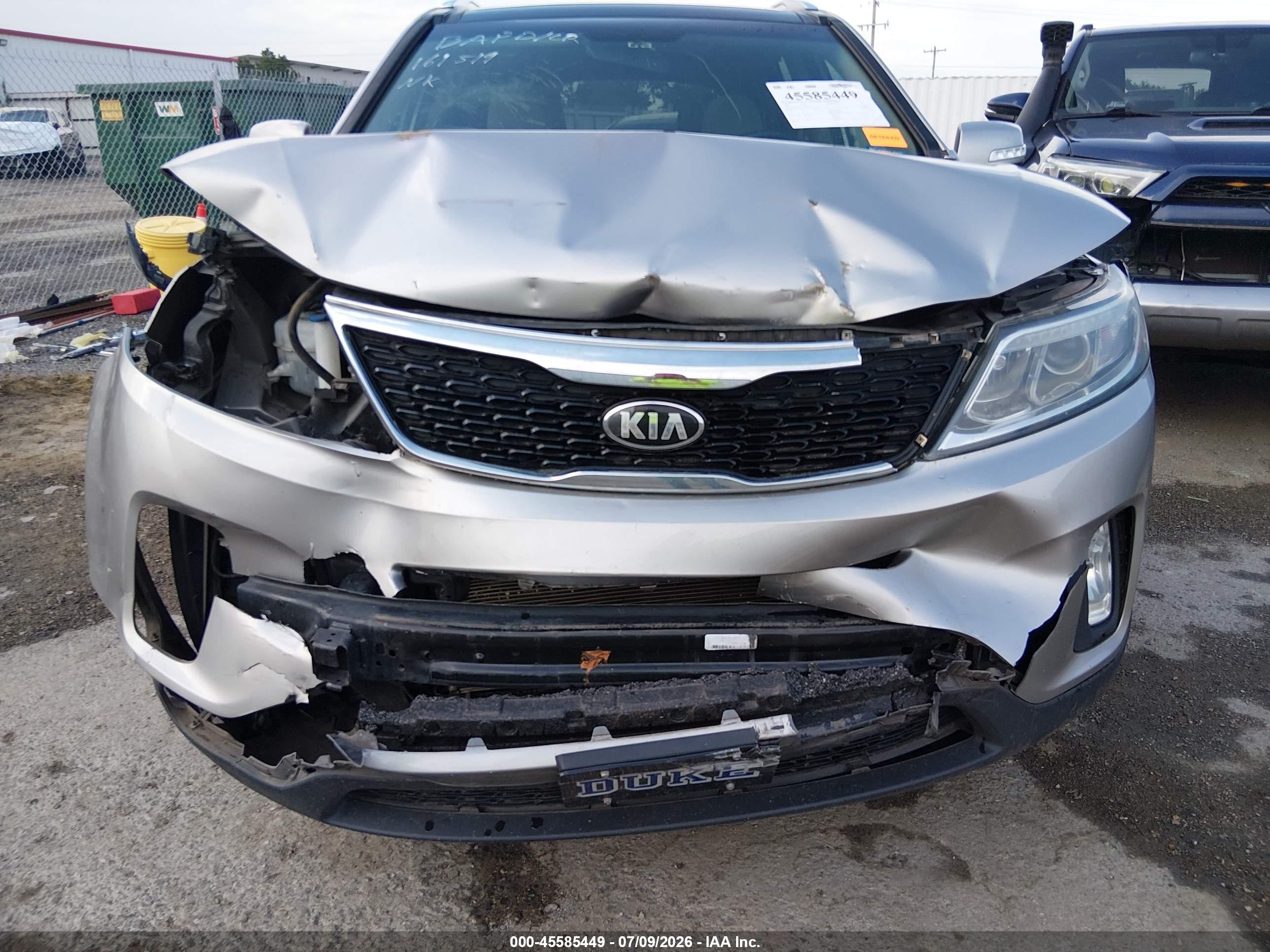 2015 Kia Sorento Ex V6 Silver vin: 5XYKU4A71FG635537