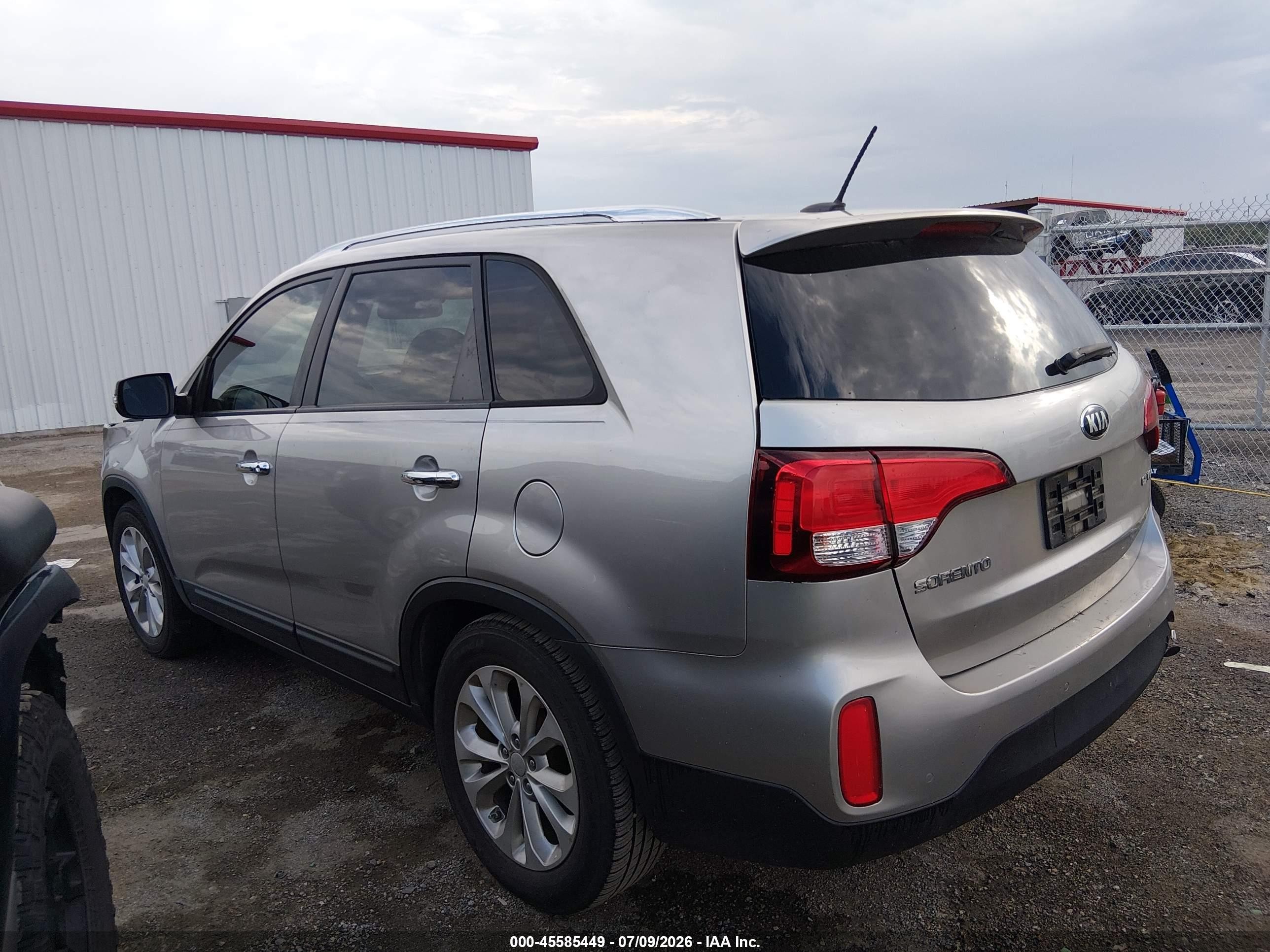 2015 Kia Sorento Ex V6 Silver vin: 5XYKU4A71FG635537