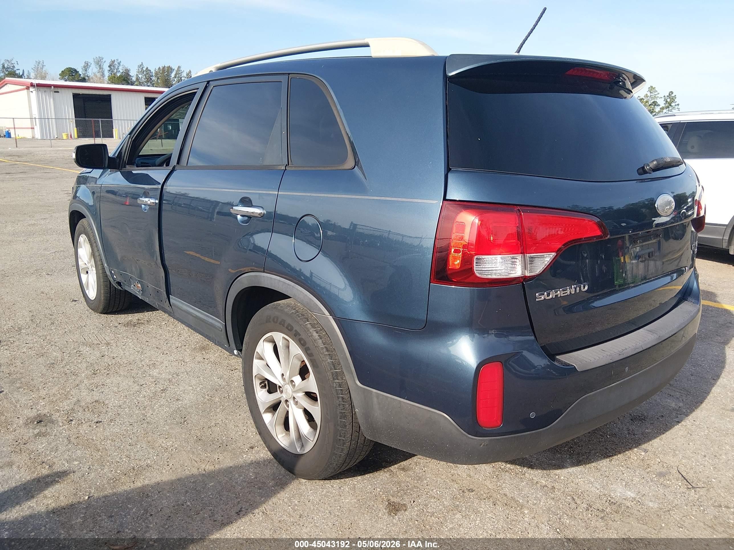 2014 Kia Sorento Ex V6 Blue vin: 5XYKU4A72EG431019