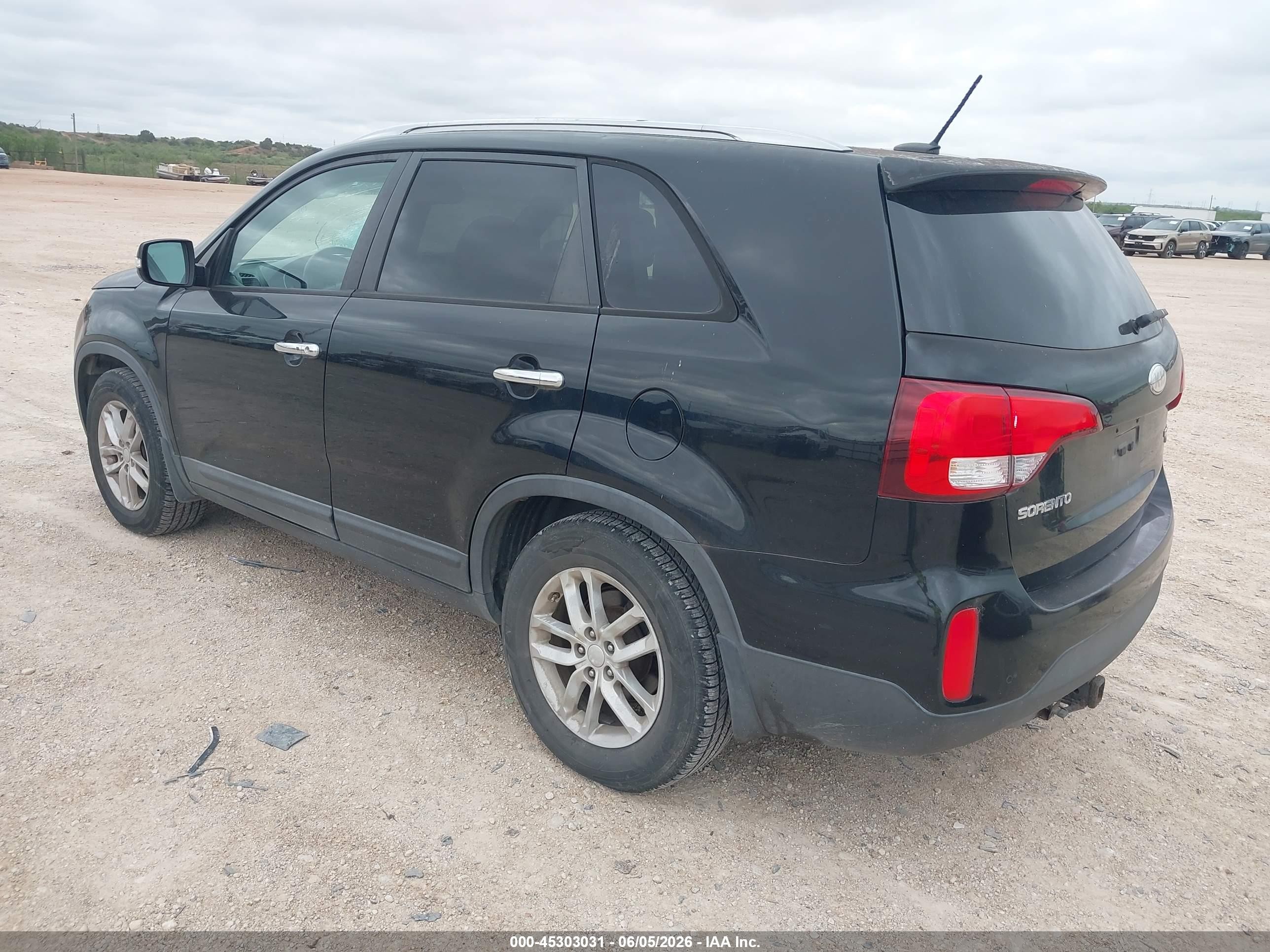 2014 Kia Sorento Ex V6 Black vin: 5XYKU4A72EG431389