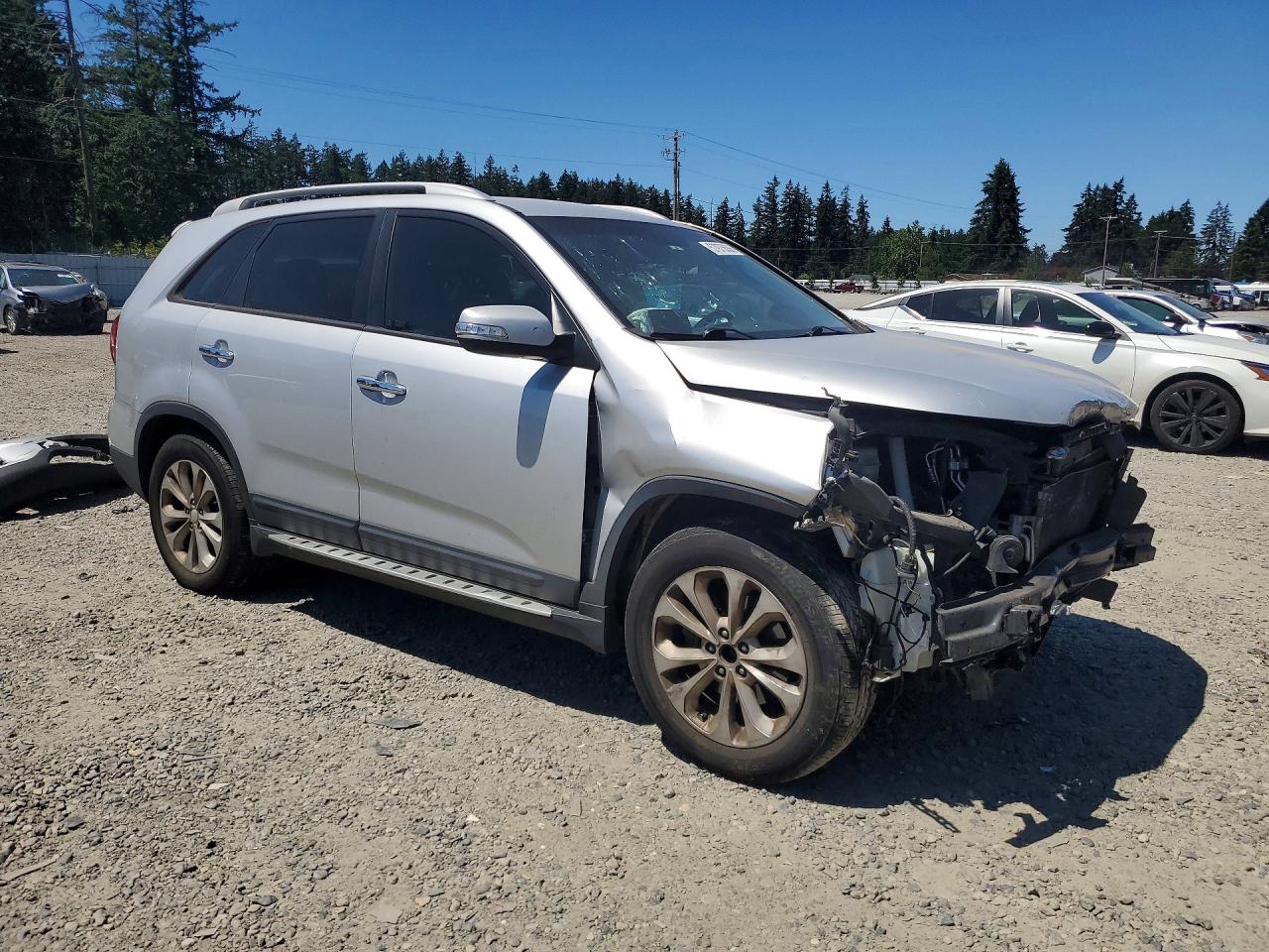 2014 Kia Sorento Ex Silver vin: 5XYKU4A72EG491494